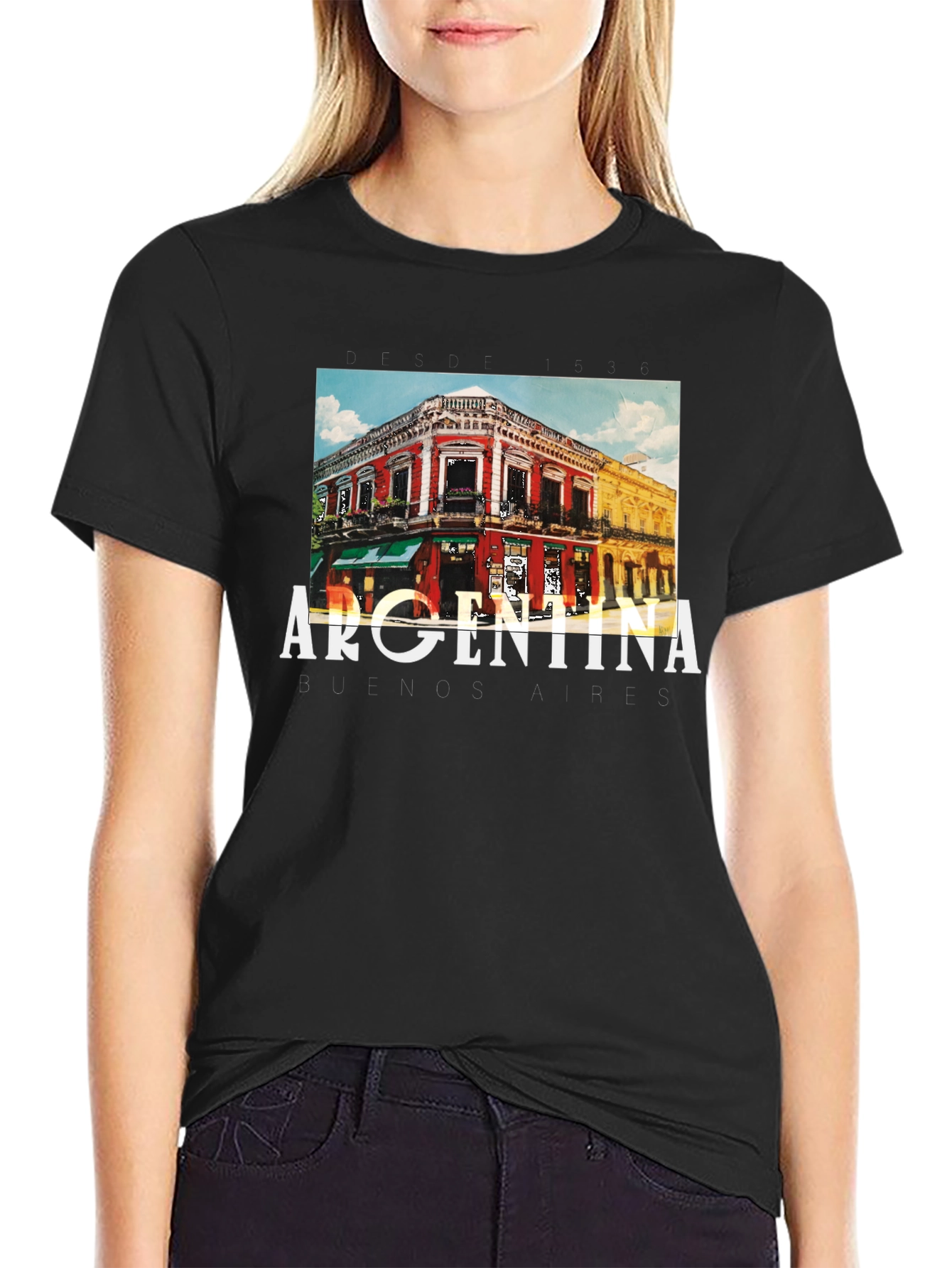 Argentina Buenos Aires Graphic Tee - Black
