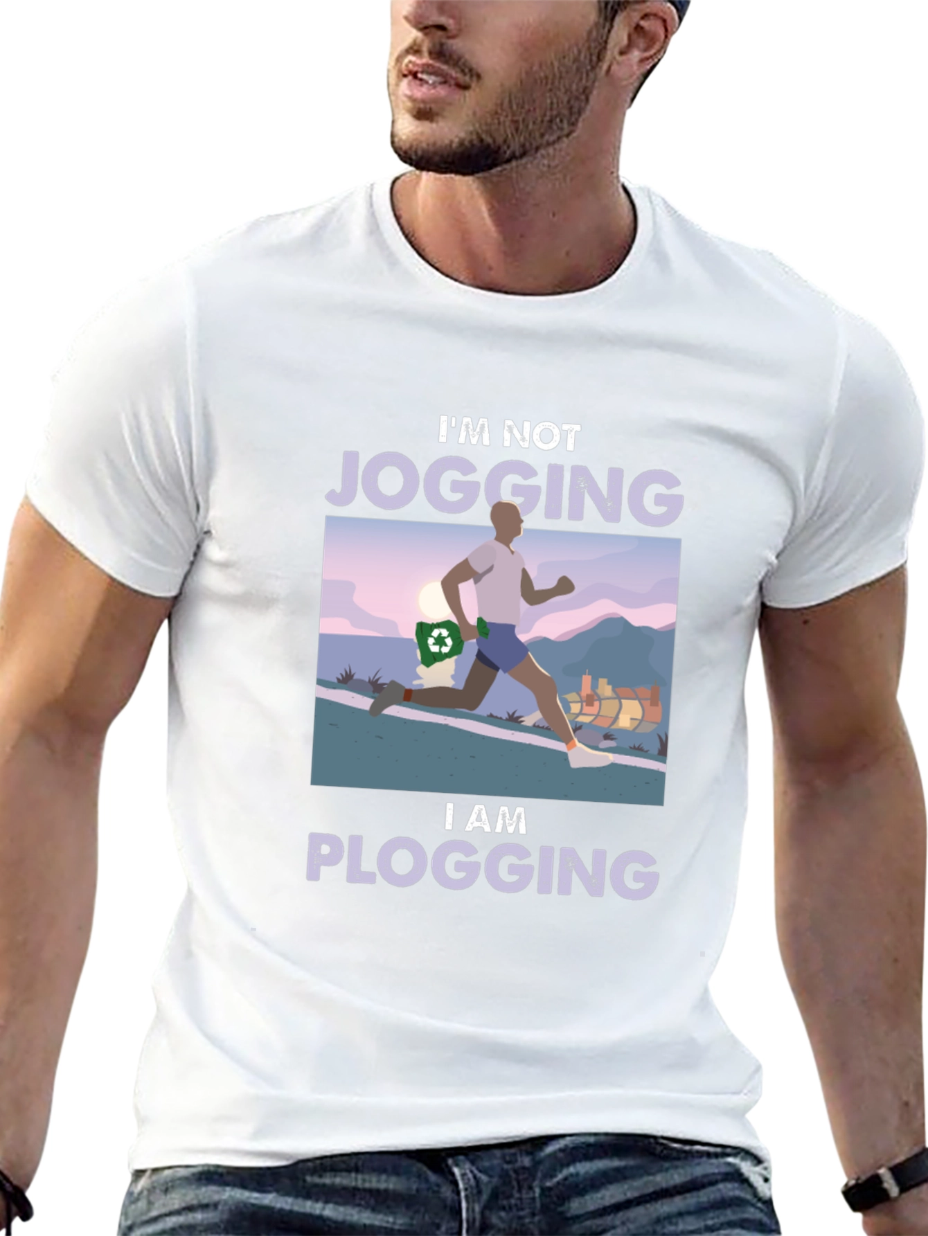 Plogging T-Shirt - Run and Clean!