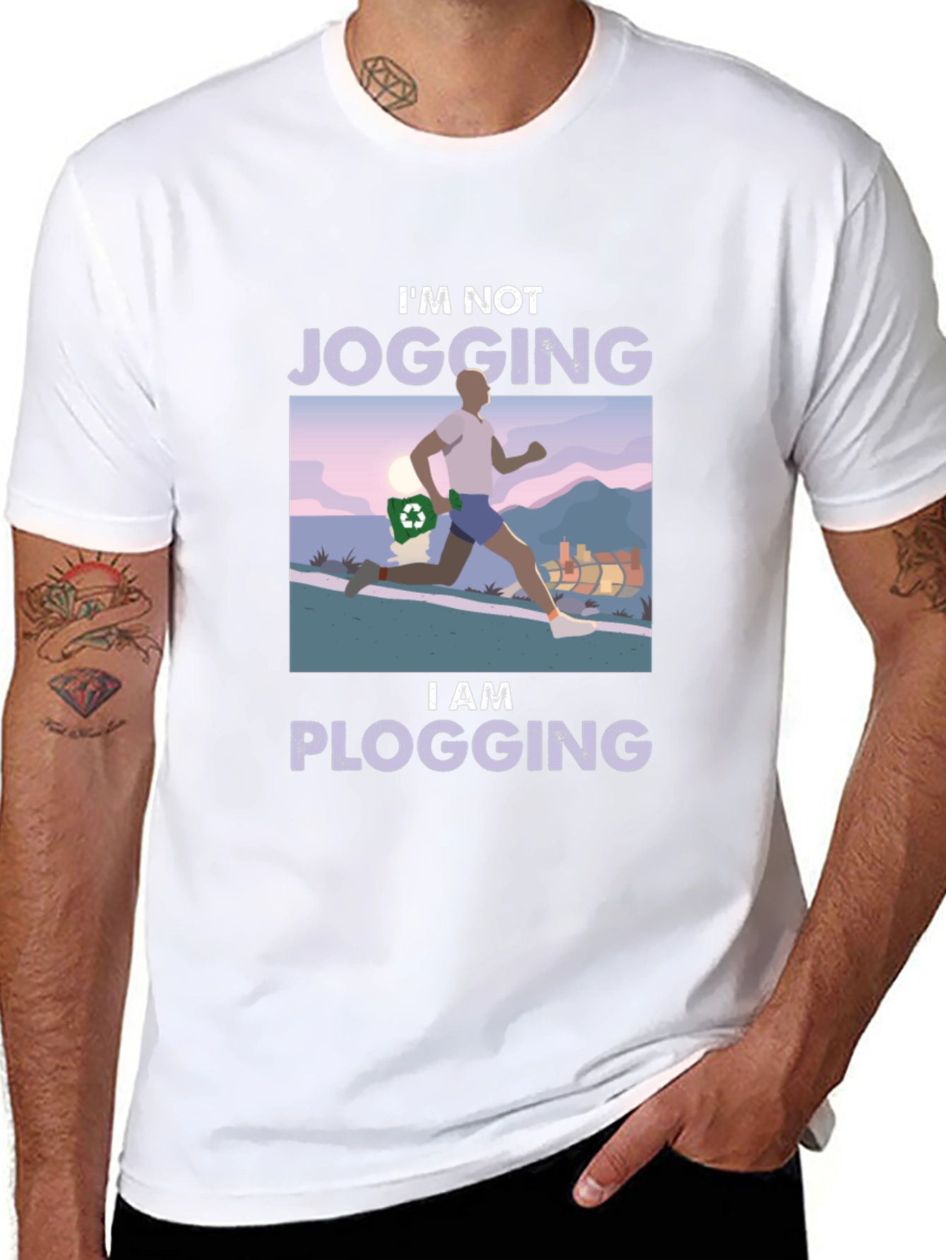 Plogging T-Shirt - Run and Clean!