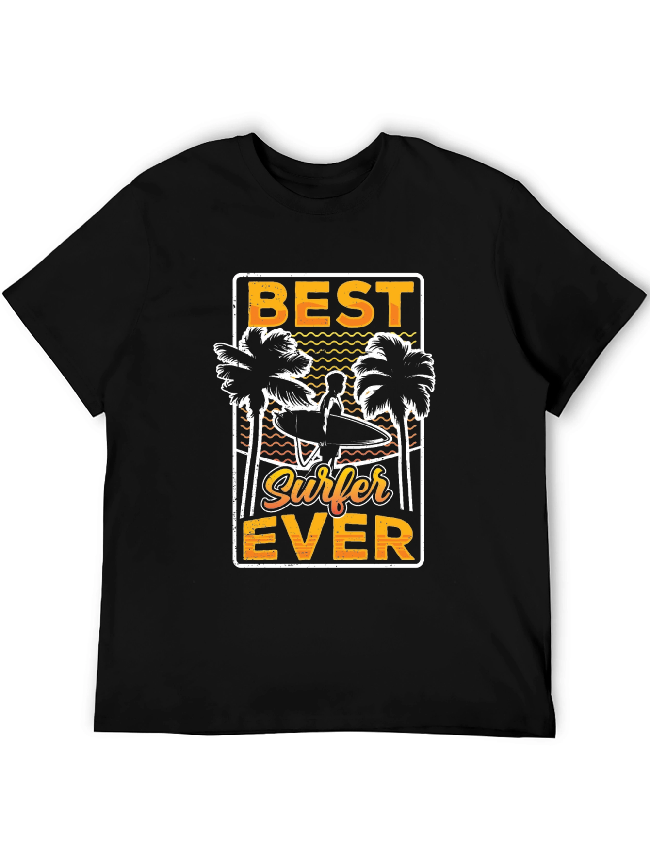 Best Surfer Ever Graphic Tee - Black