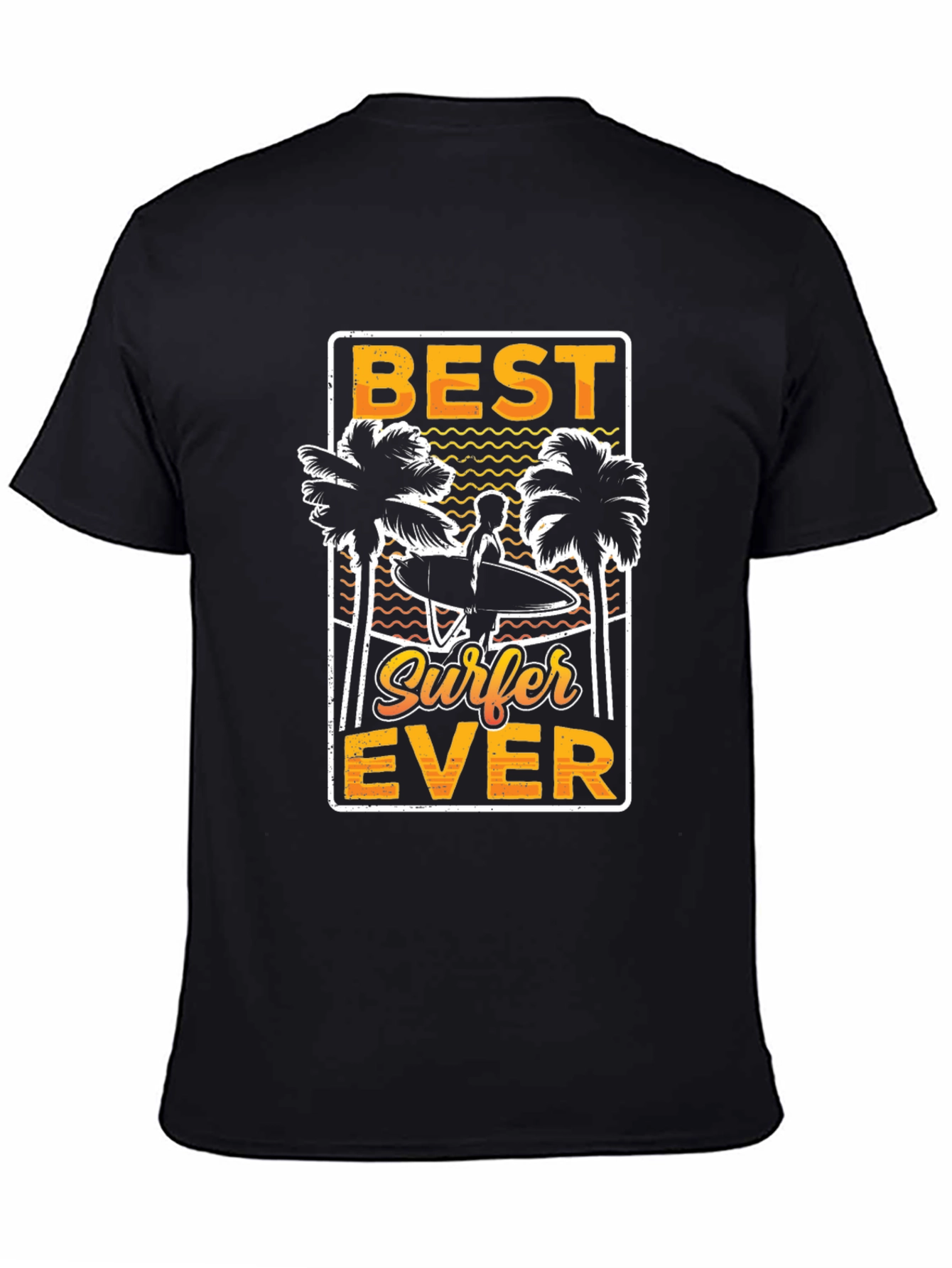 Best Surfer Ever Graphic Tee - Black