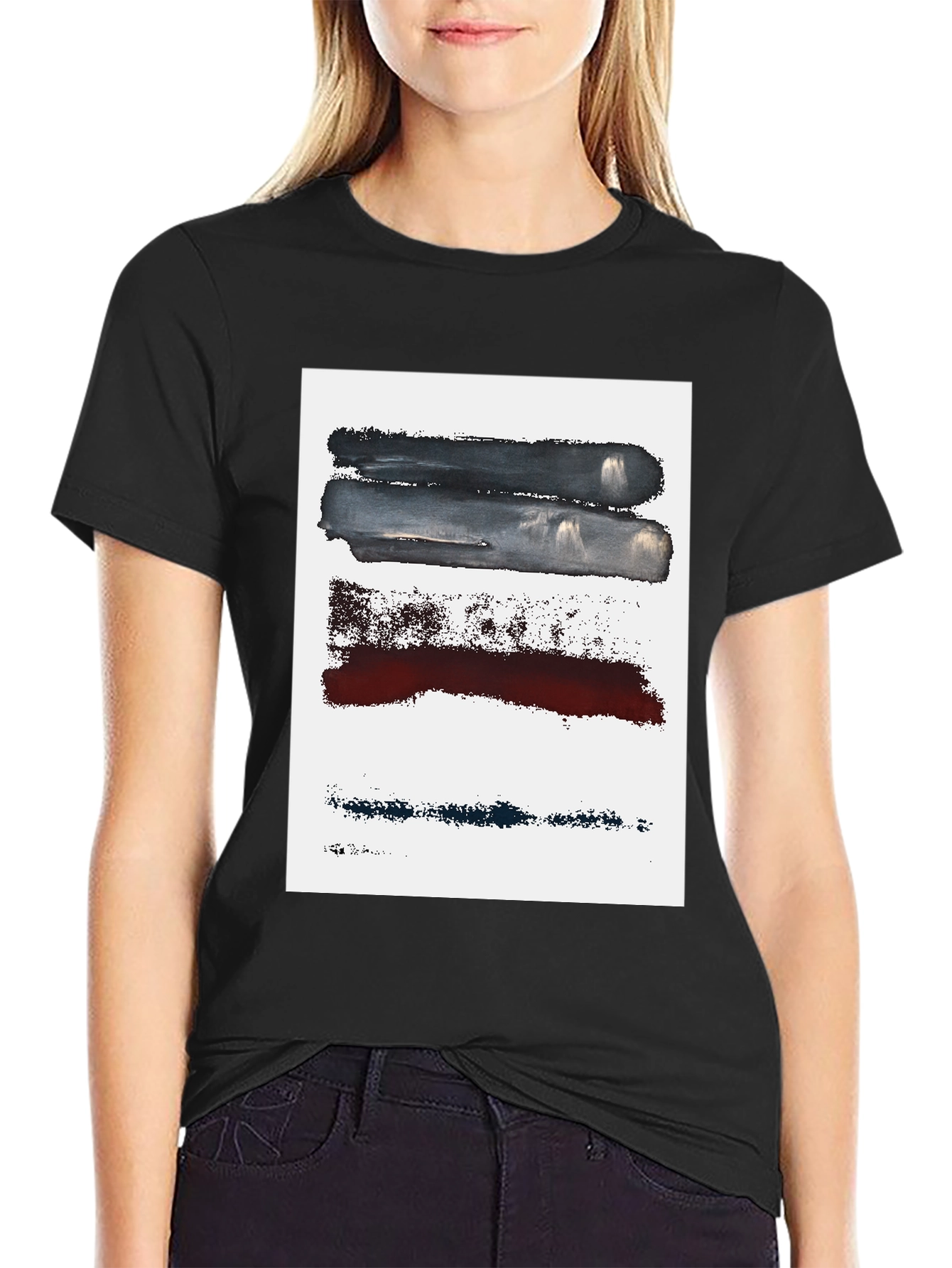 Abstract Brushstroke Graphic Tee - Modern Art Shirt