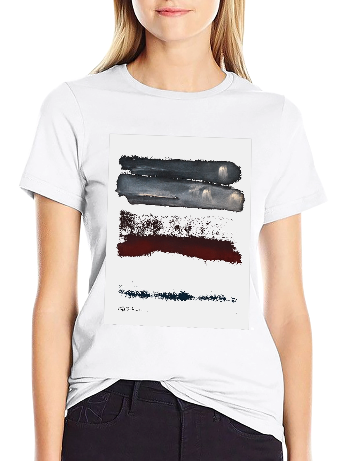 Abstract Brushstroke Graphic Tee - Modern Art Shirt