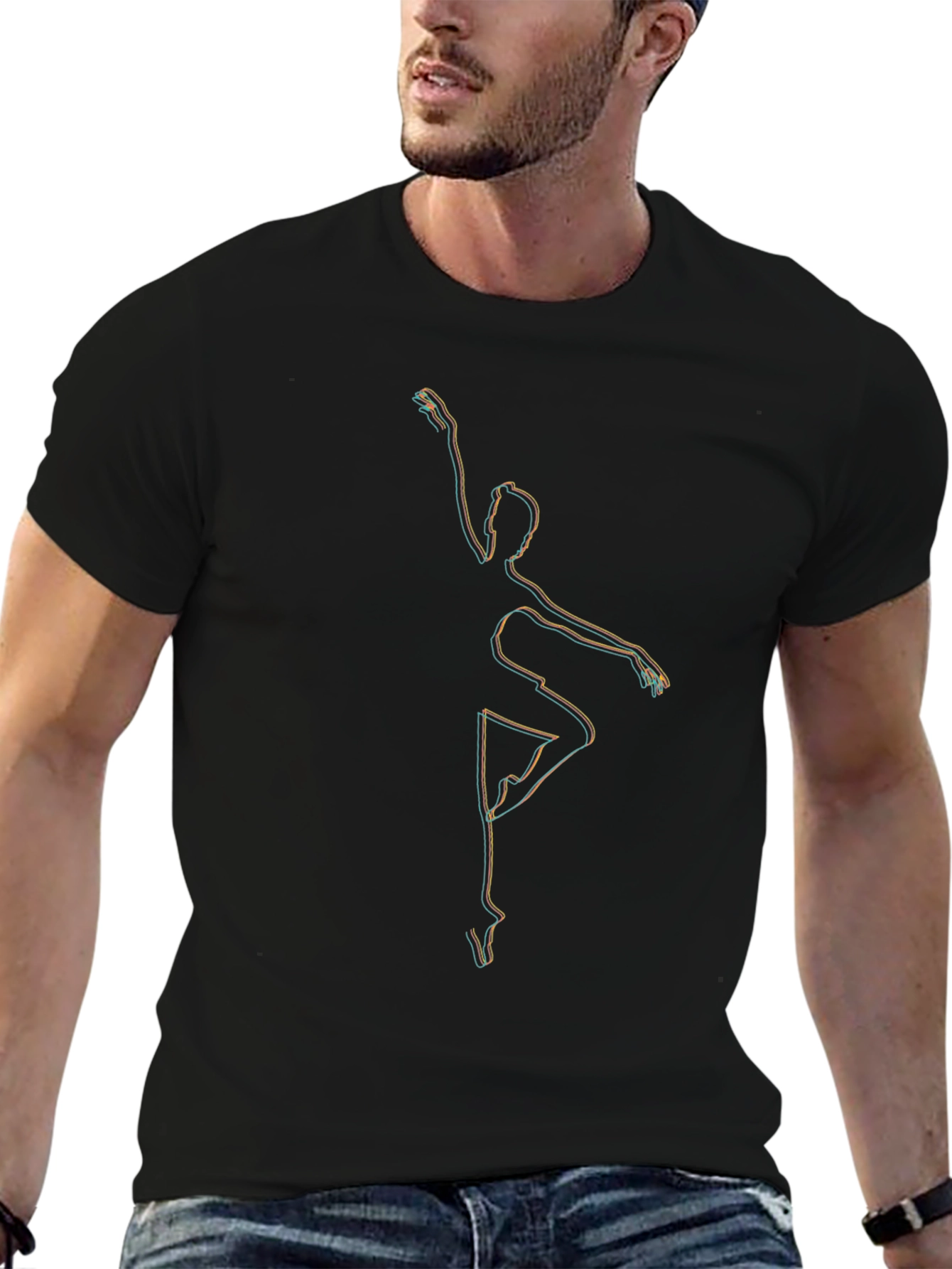 Abstract Dancer Graphic T-Shirt