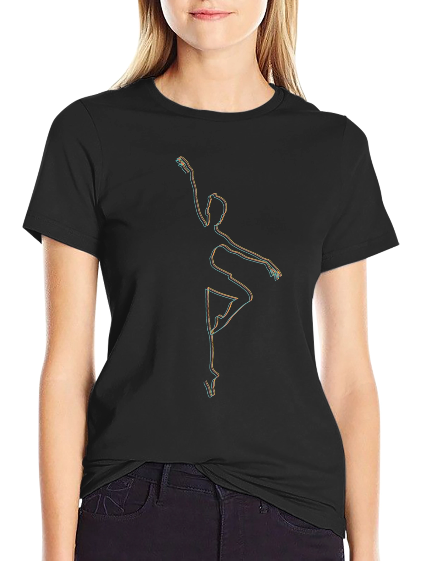 Abstract Dancer Graphic T-Shirt