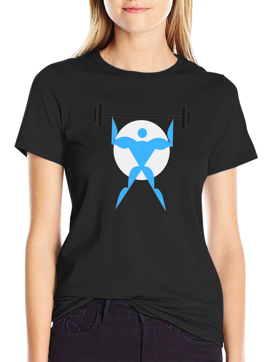 Weightlifter Graphic Tee - Black Cotton Shirt