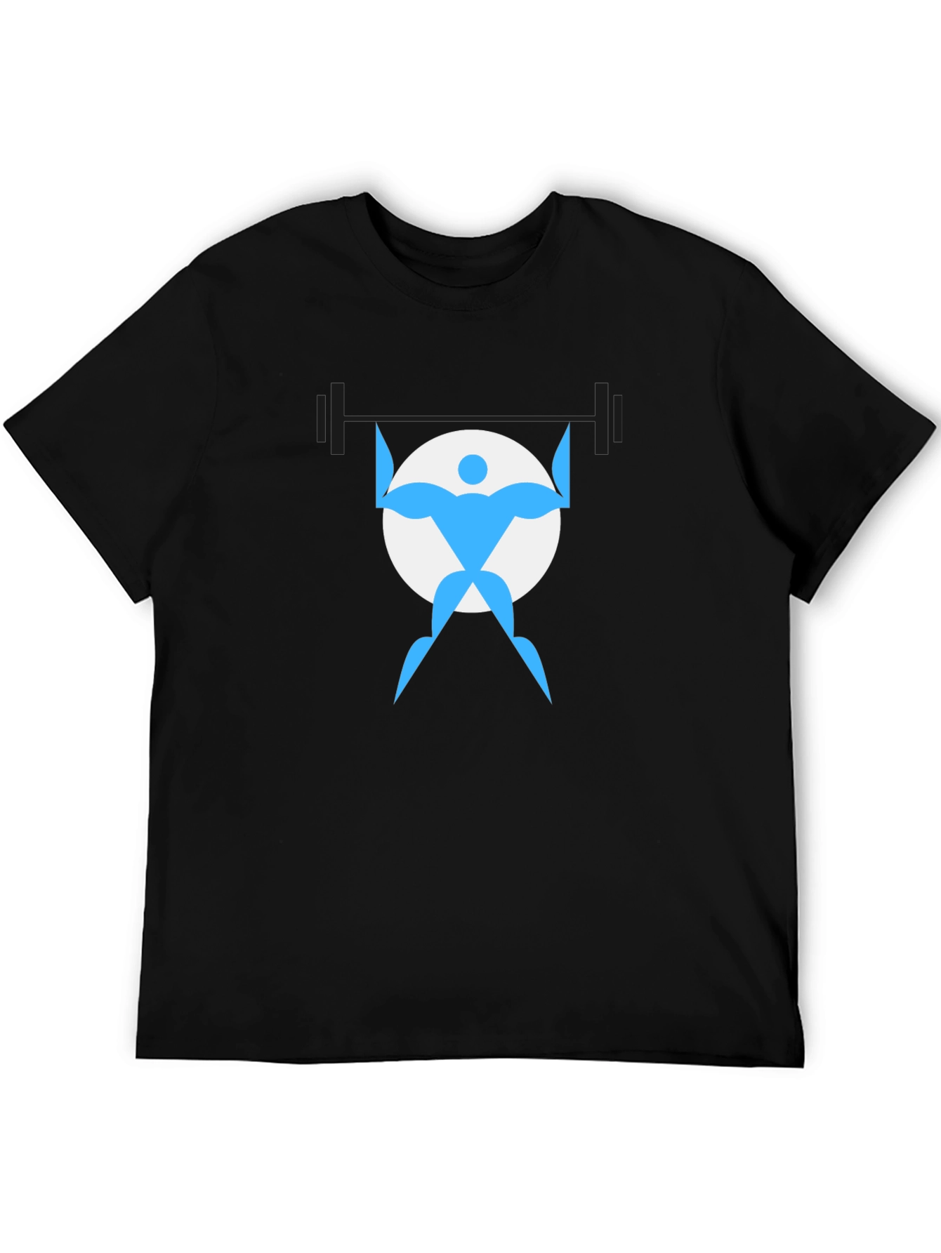 Weightlifter Graphic Tee - Black Cotton Shirt