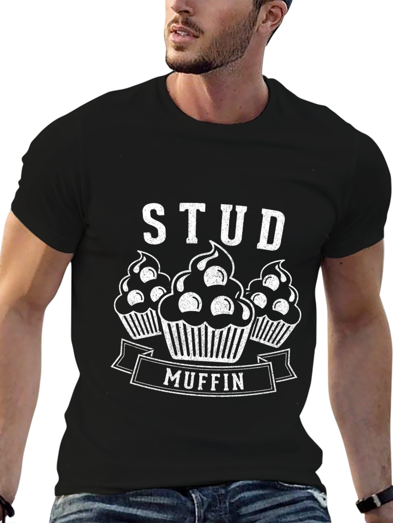 Stud Muffin Graphic T-Shirt - Fun Novelty Tee
