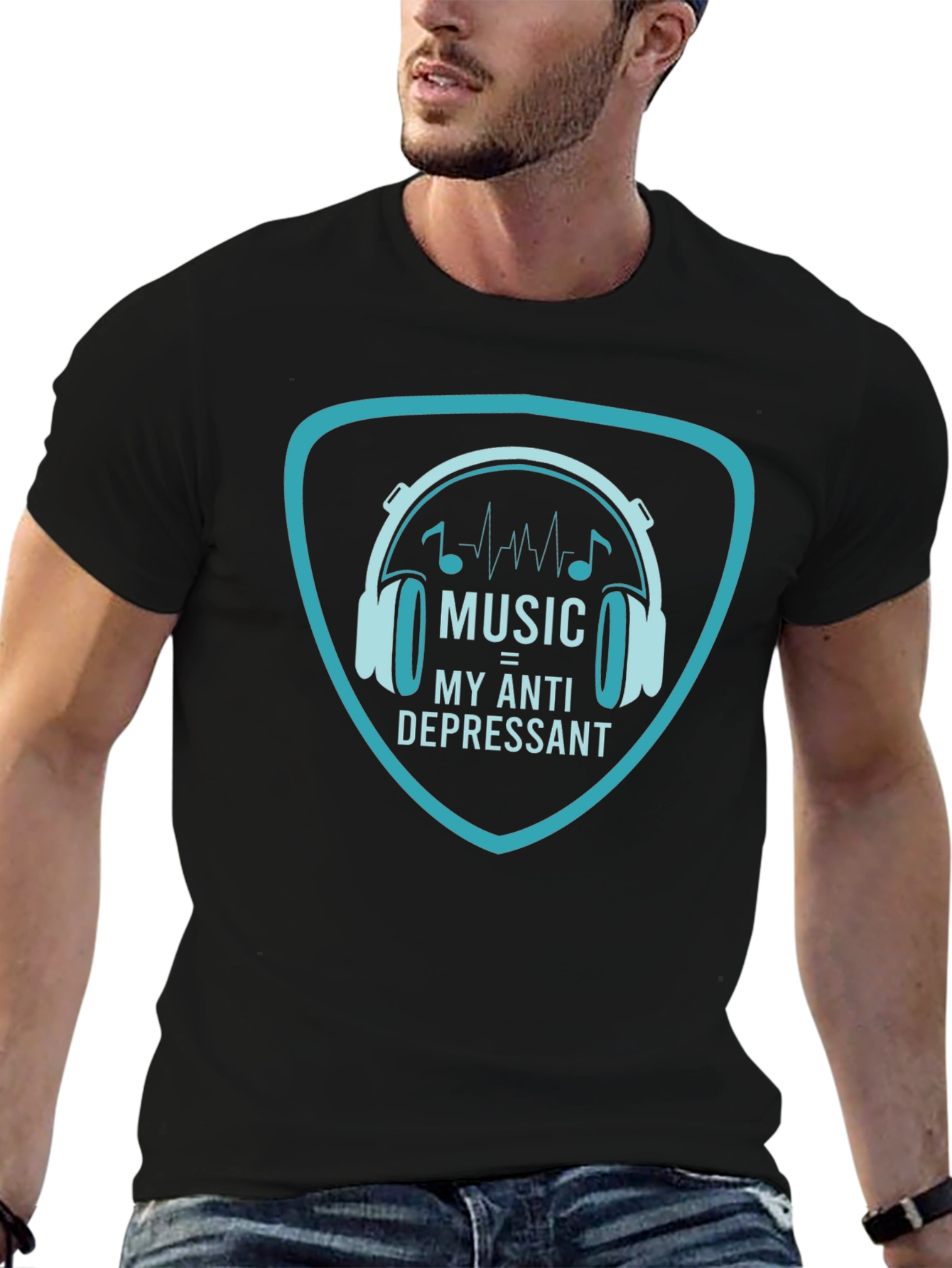 Music is My Anti-Depressant Graphic Tee