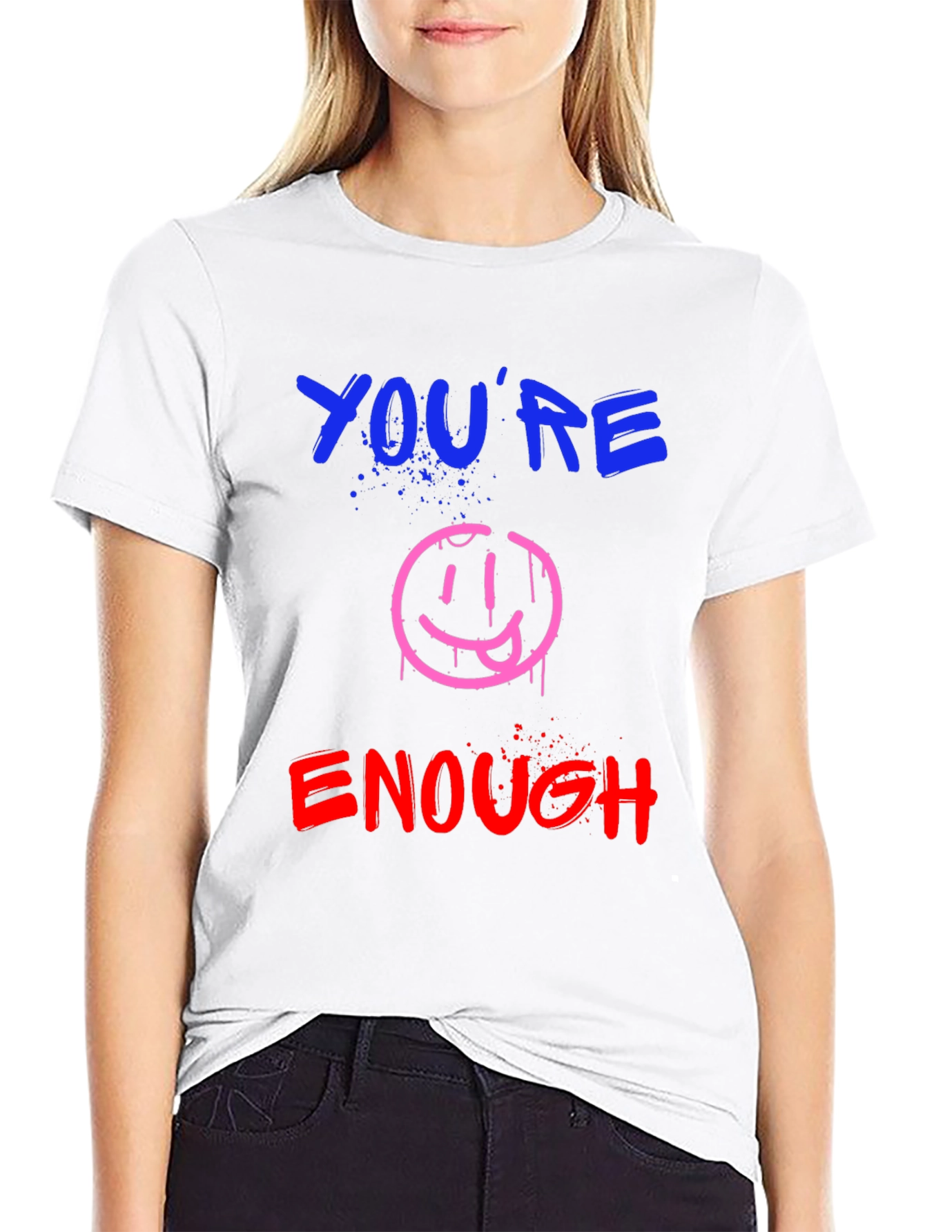 Youre Enough Graphic Tee - Black