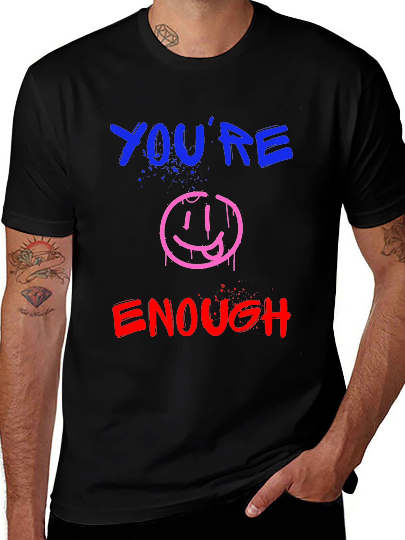 Youre Enough Graphic Tee - Black