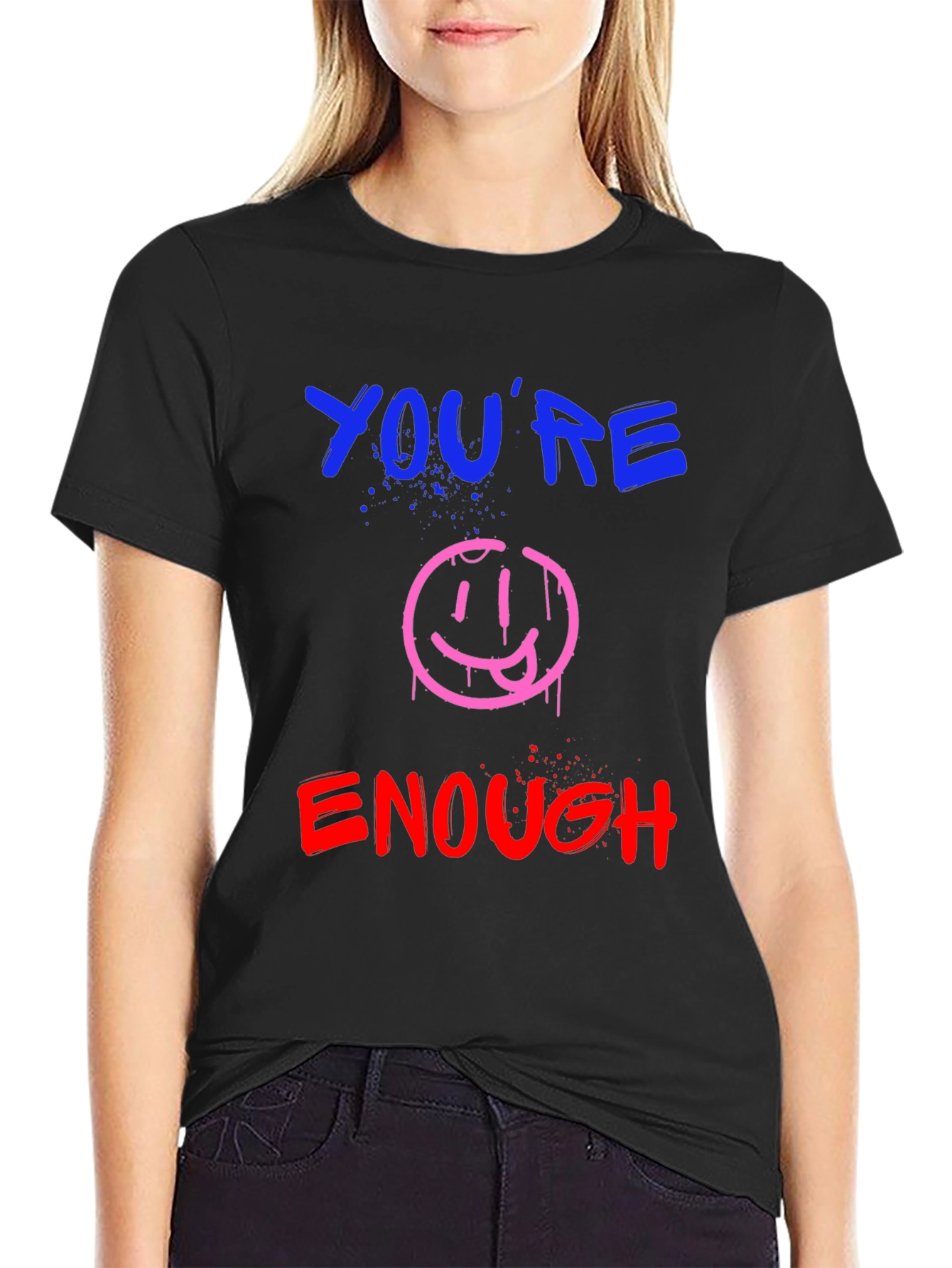 Youre Enough Graphic Tee - Black