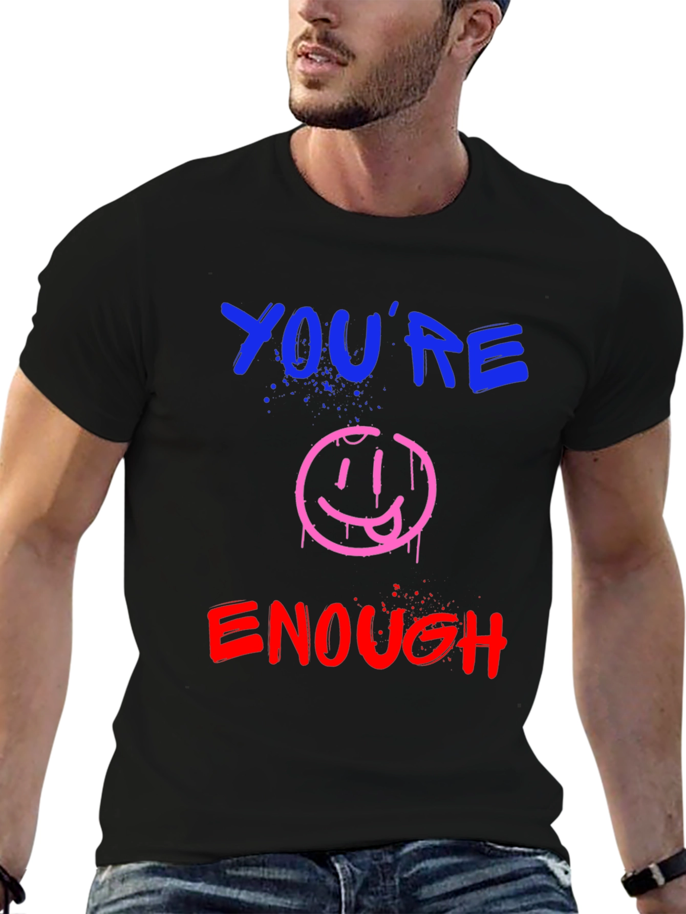 Youre Enough Graphic Tee - Black