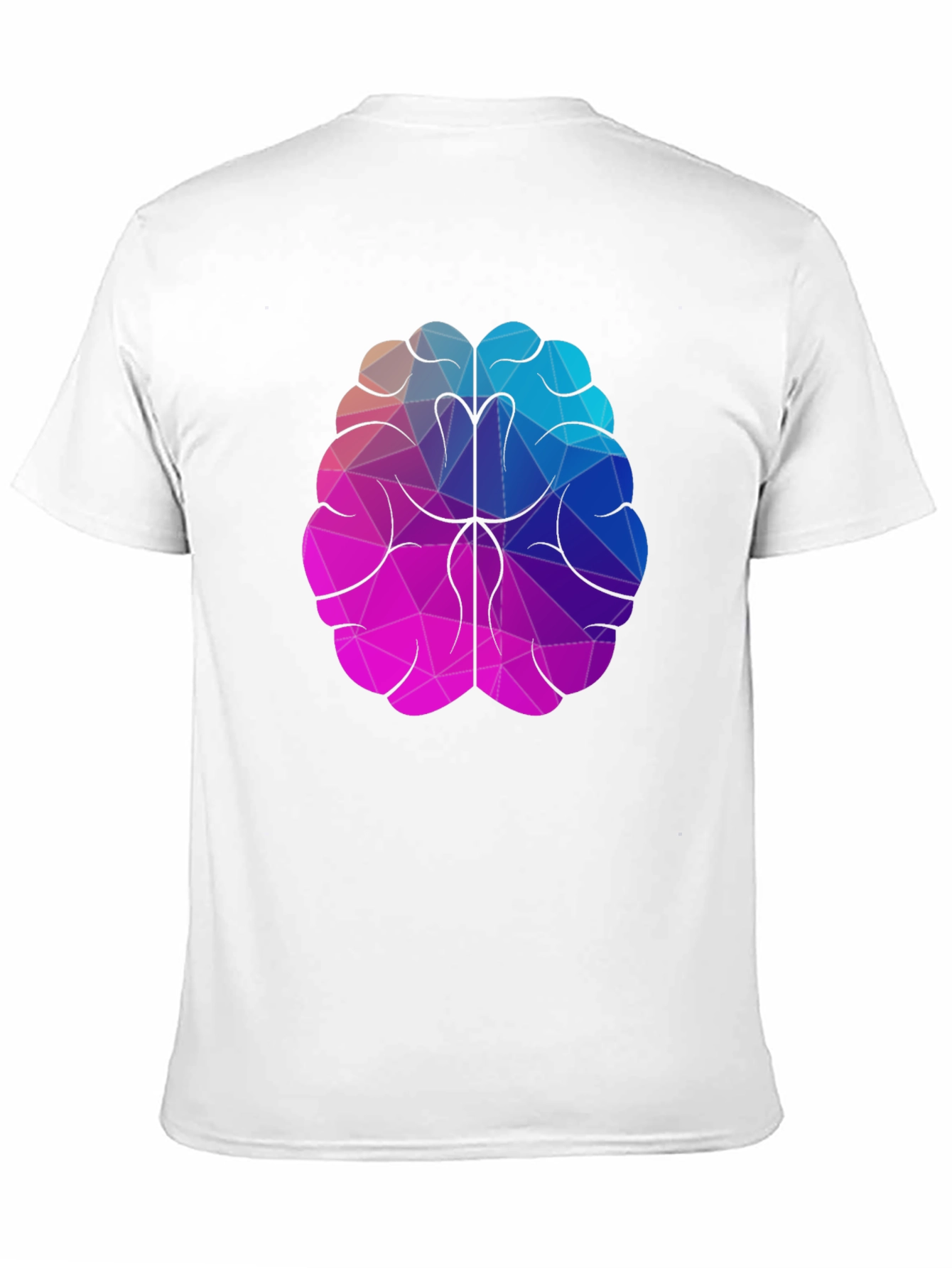 Geometric Brain Graphic Tee - Stylish Black T-Shirt