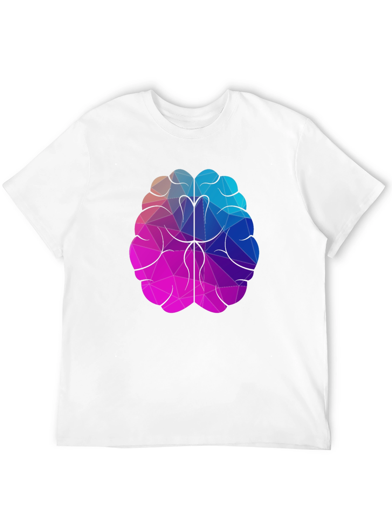 Geometric Brain Graphic Tee - Stylish Black T-Shirt