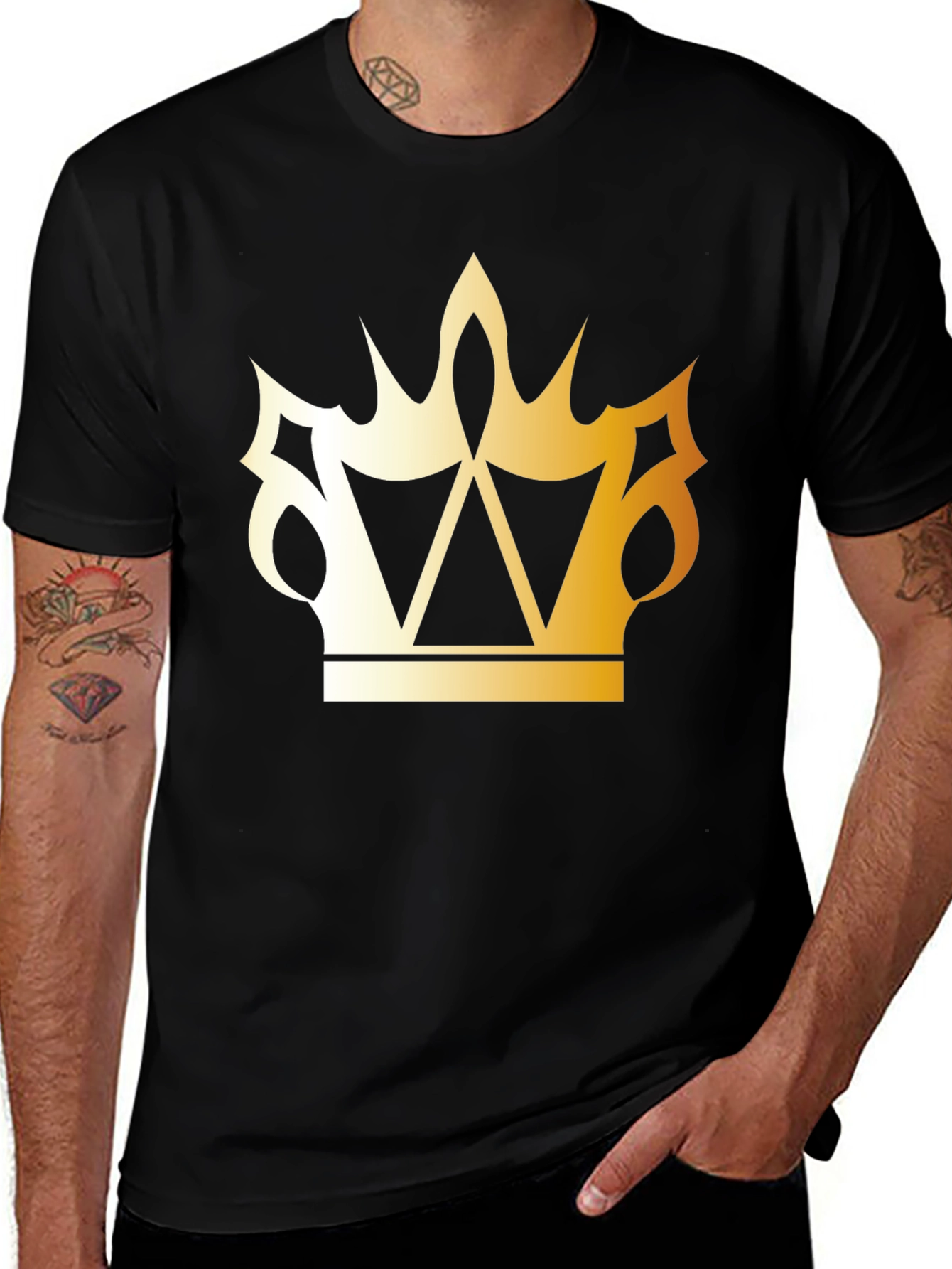 Golden Crown Black T-Shirt