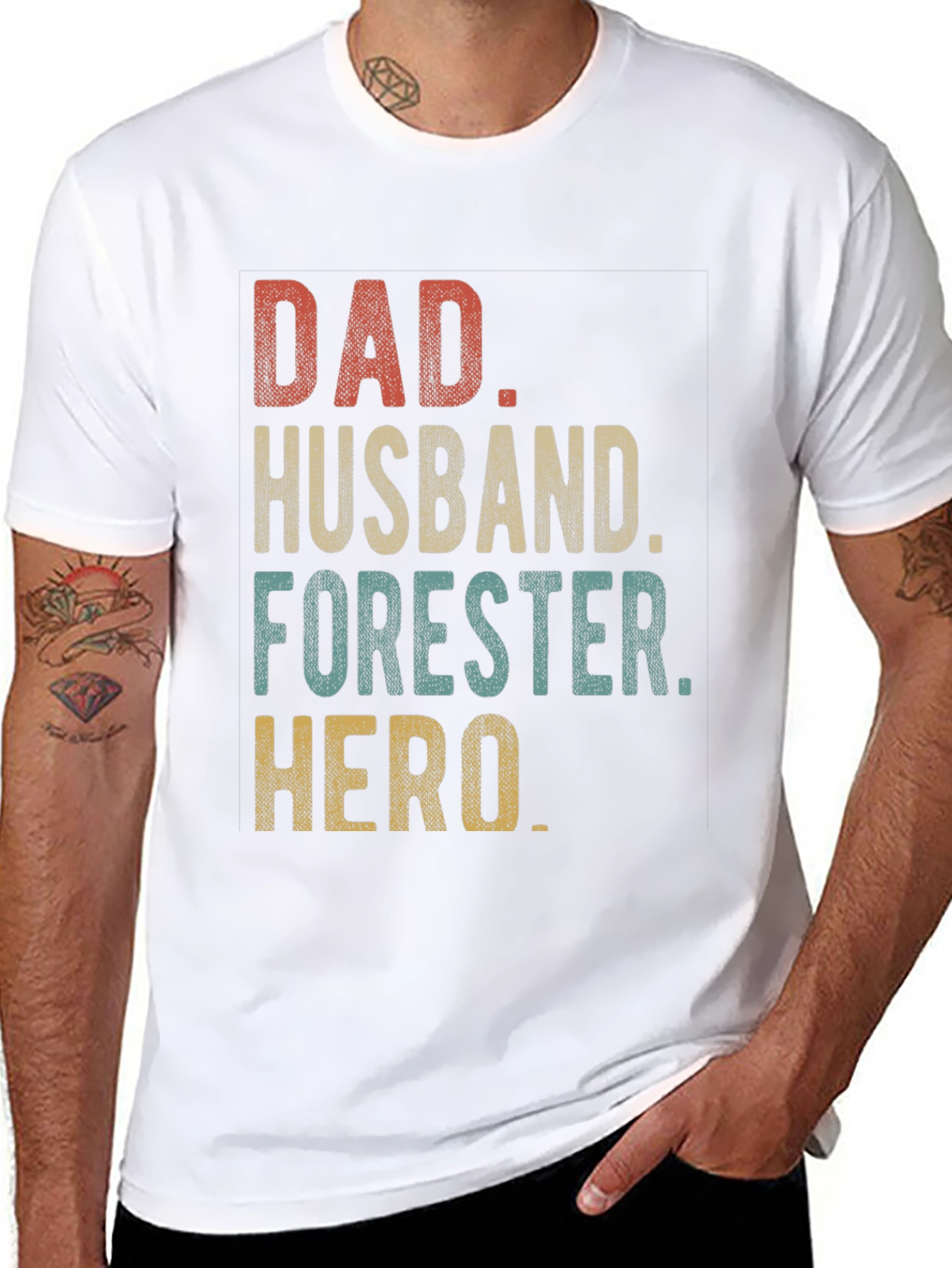 Dad Husband Forester Hero T-Shirt