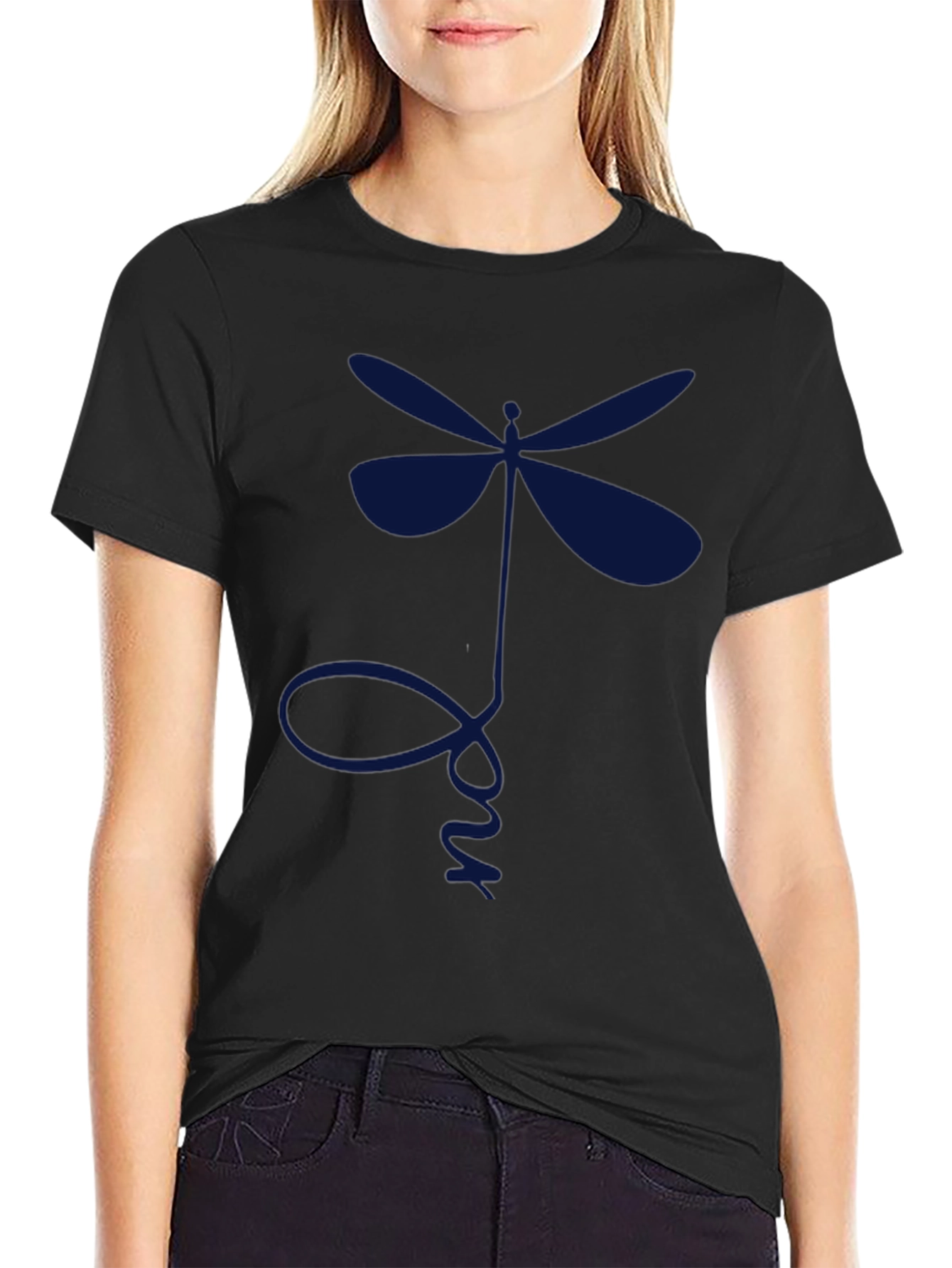 Dragonfly Graphic Tee - Mens Black T-Shirt