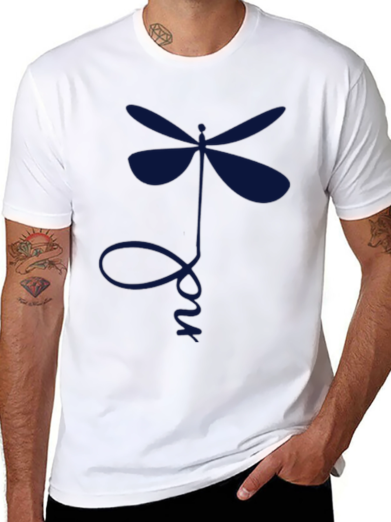 Dragonfly Graphic Tee - Mens Black T-Shirt
