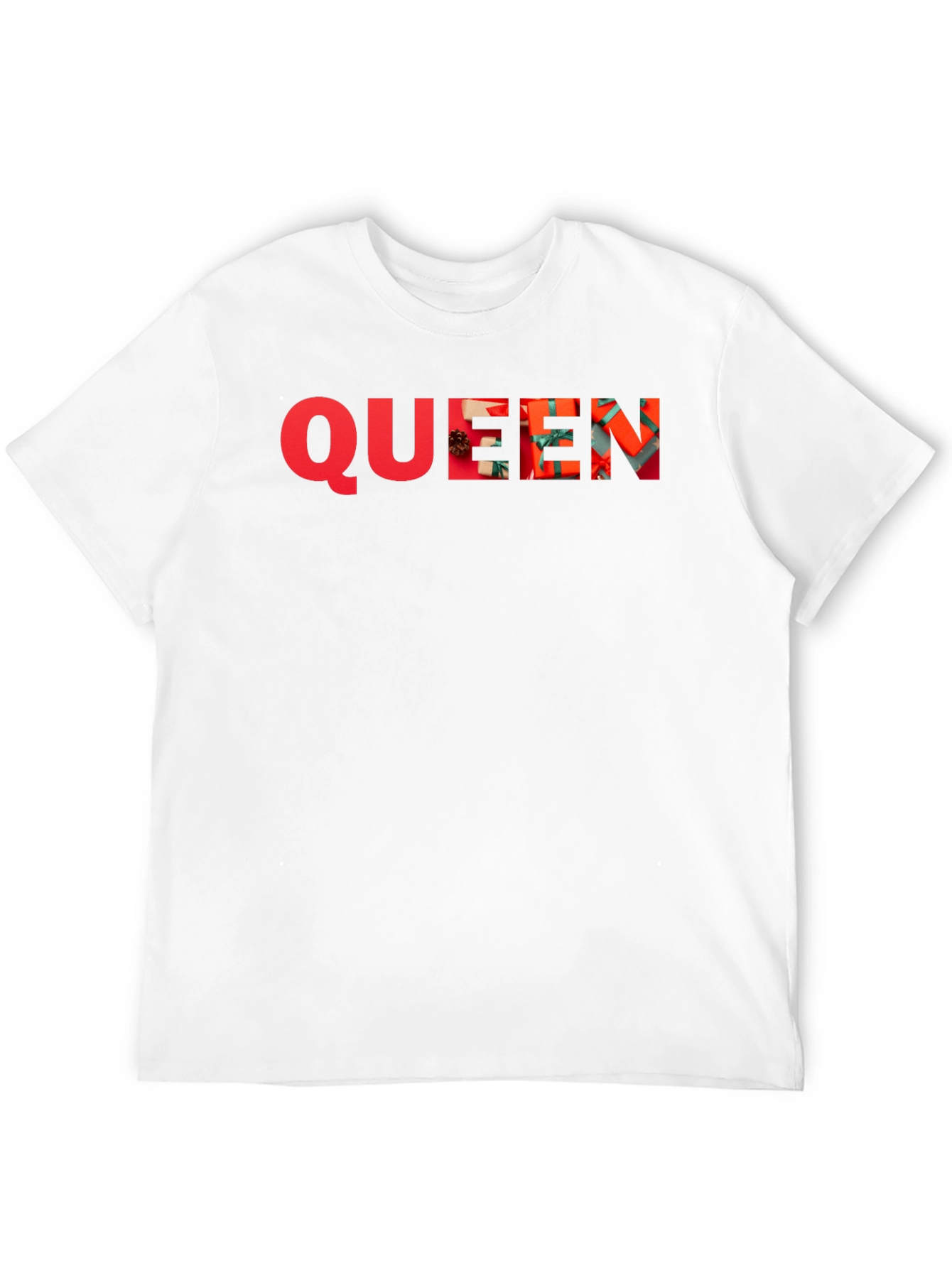 Queen Christmas Gift Pattern Black T-Shirt