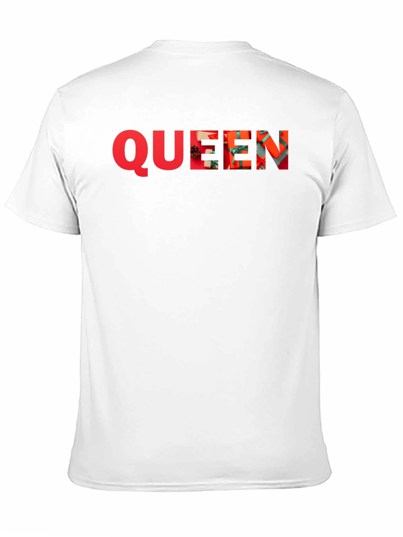 Queen Christmas Gift Pattern Black T-Shirt