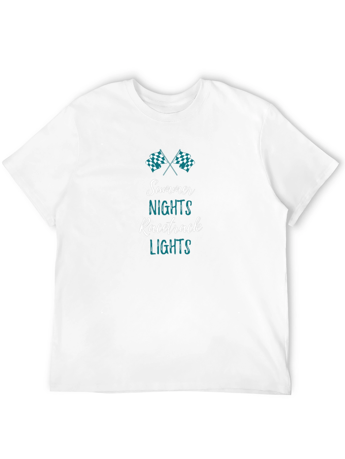 Summer Nights Racetrack Lights Black T-Shirt
