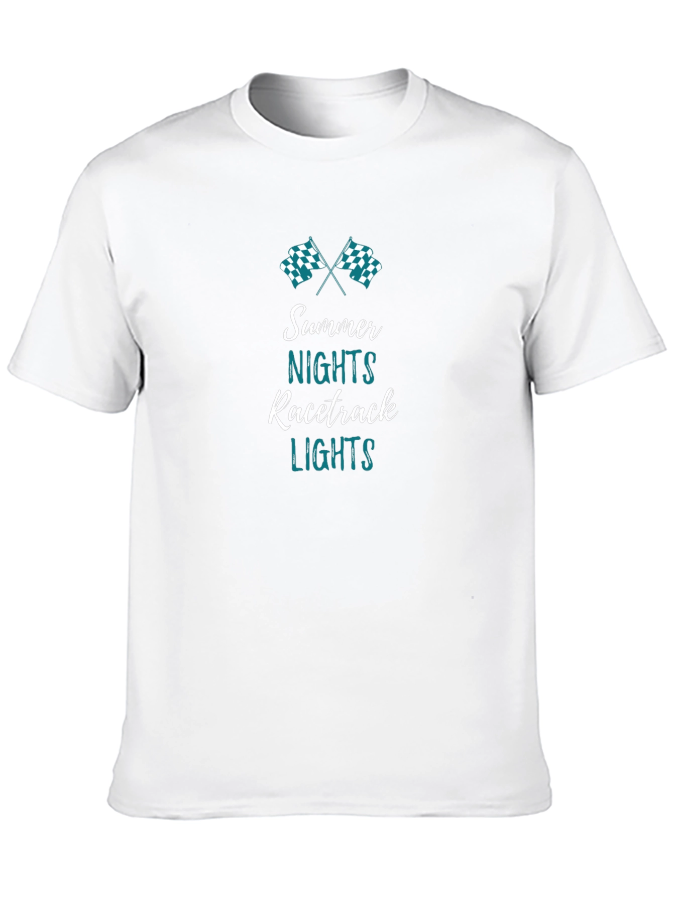 Summer Nights Racetrack Lights Black T-Shirt