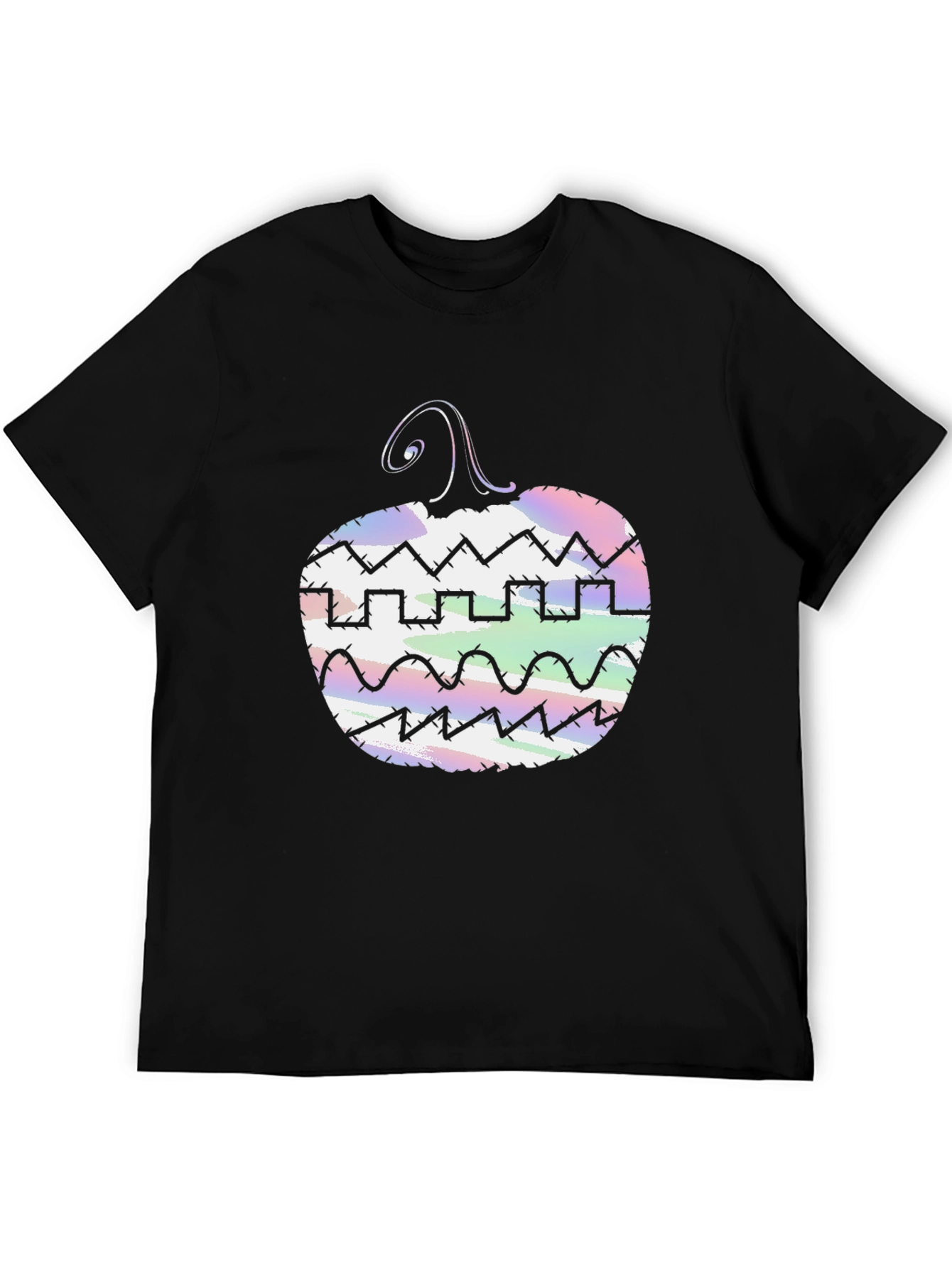 Halloween Pumpkin Graphic Tee - Mens Black T-Shirt