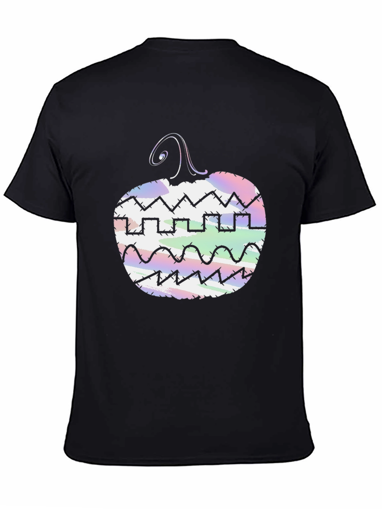 Halloween Pumpkin Graphic Tee - Mens Black T-Shirt