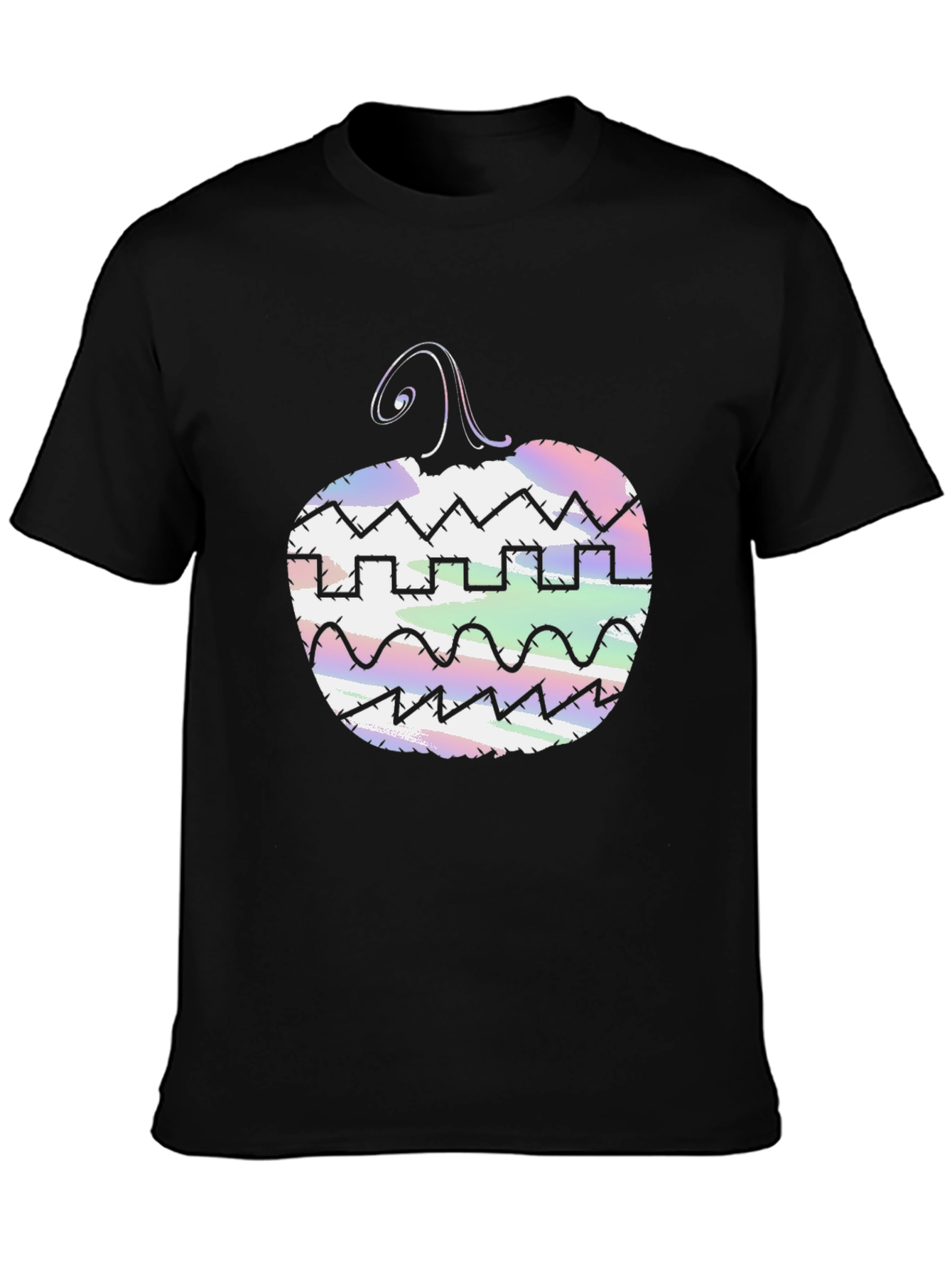 Halloween Pumpkin Graphic Tee - Mens Black T-Shirt