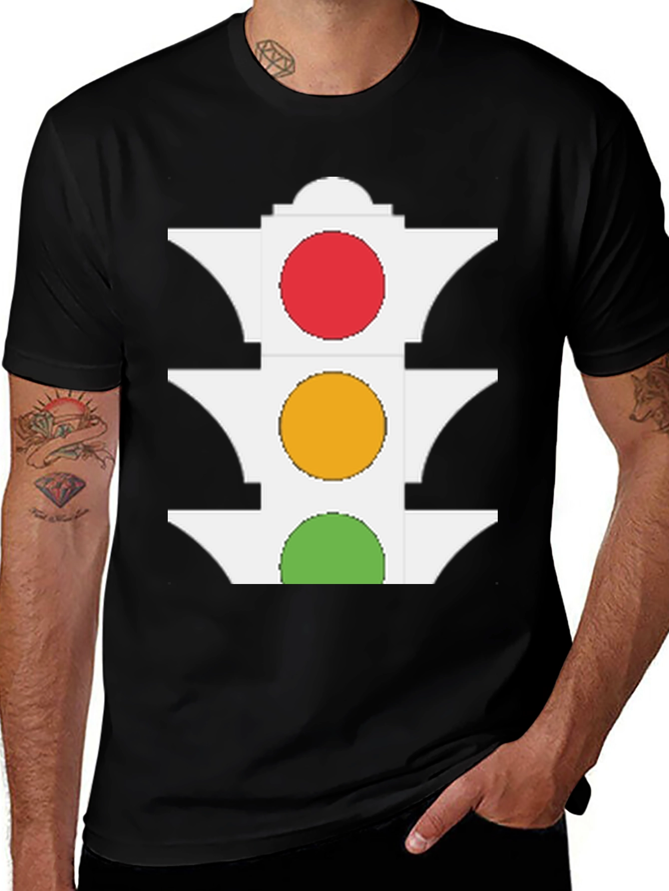 Traffic Light Graphic Tee - Stay Visible & Stylish!