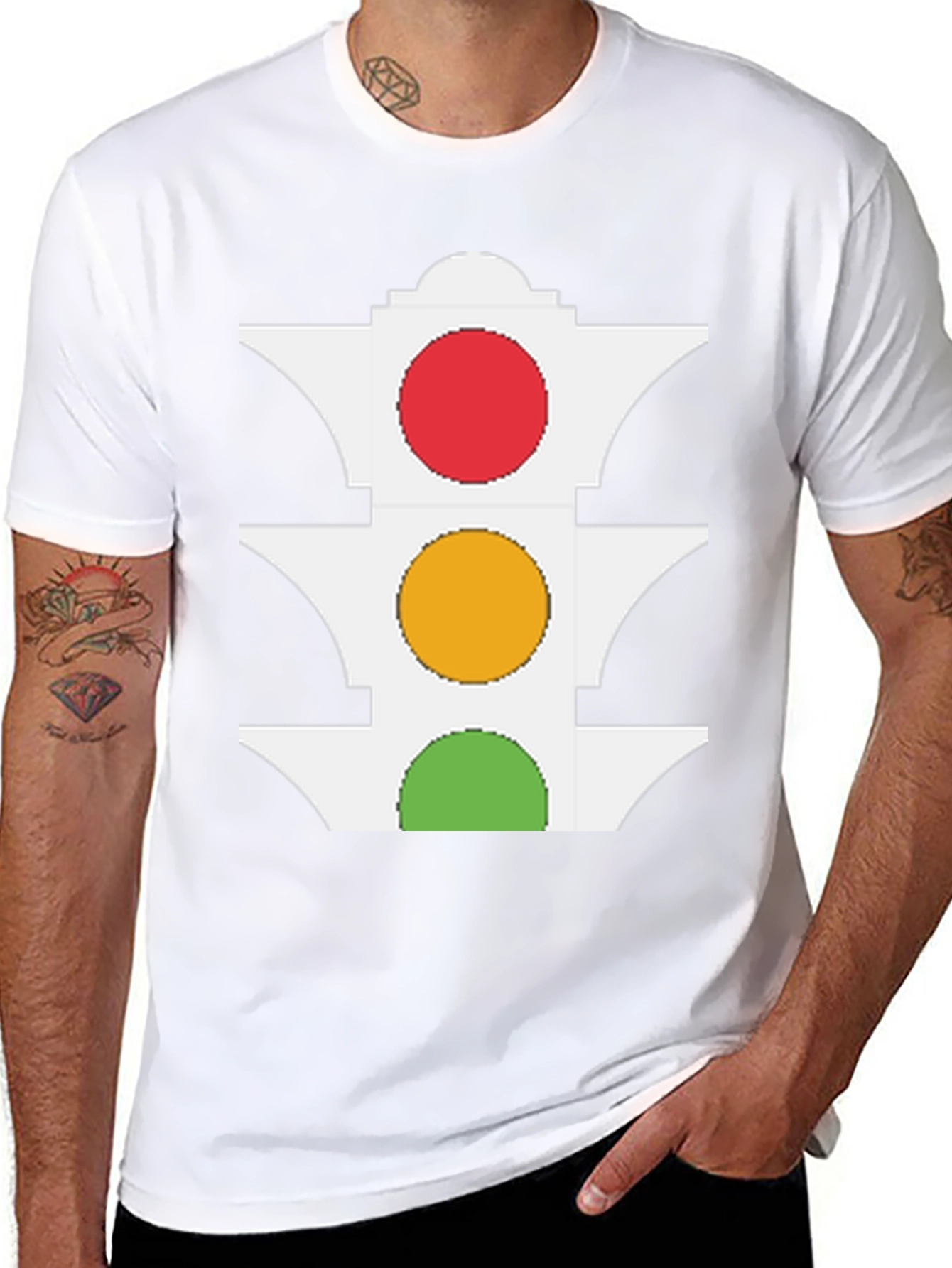 Traffic Light Graphic Tee - Stay Visible & Stylish!