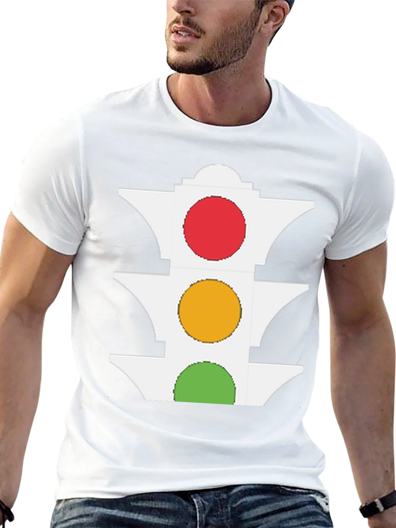 Traffic Light Graphic Tee - Stay Visible & Stylish!