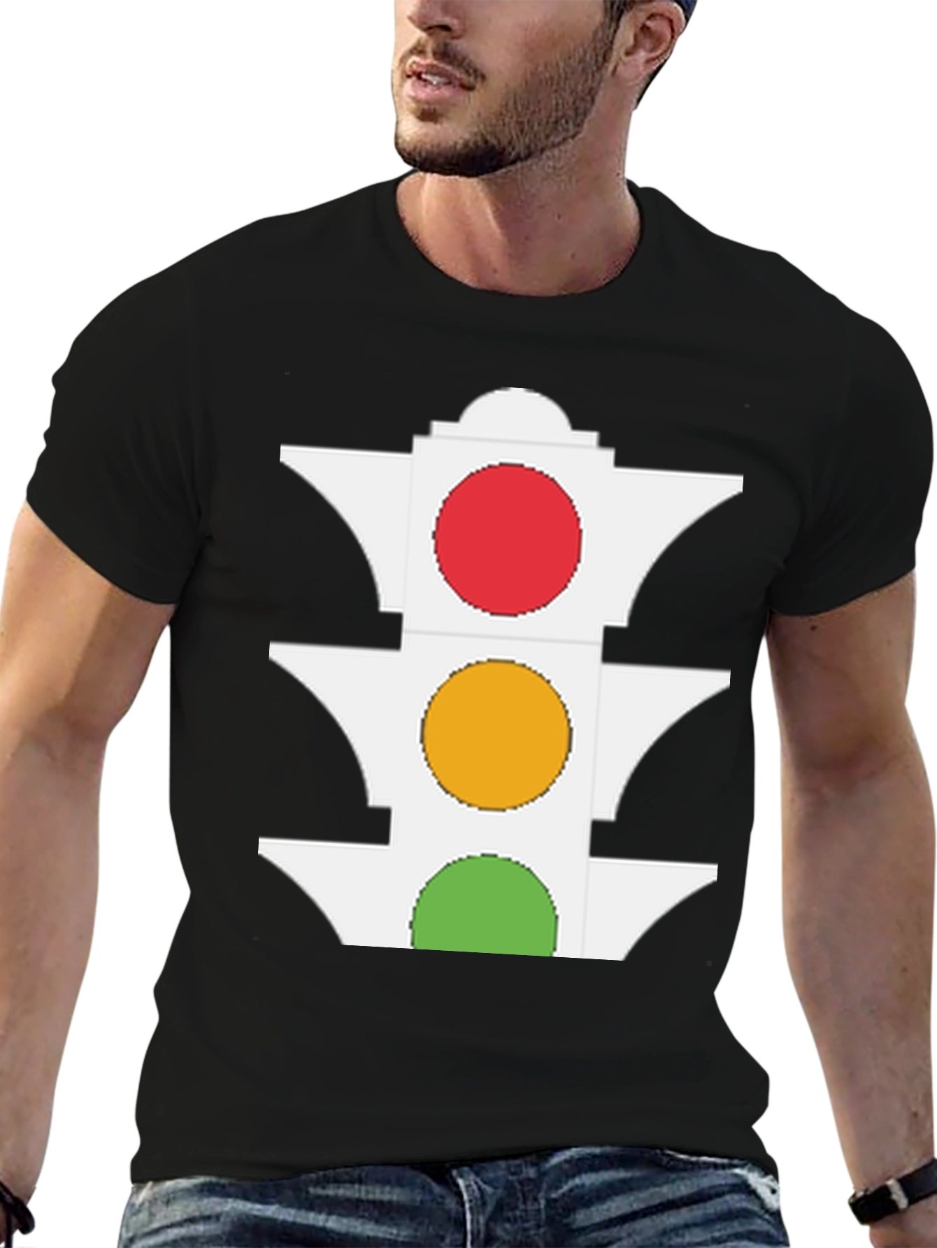 Traffic Light Graphic Tee - Stay Visible & Stylish!