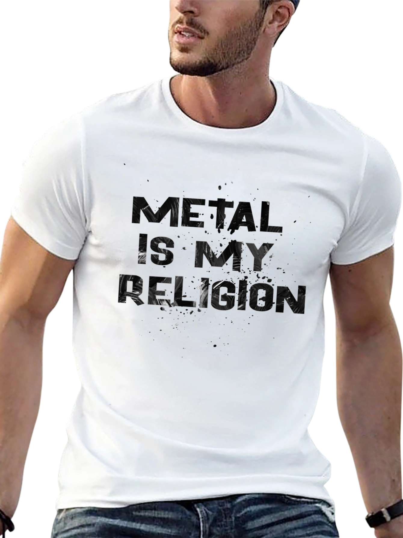 Metal Is My Religion Black Graphic Tee