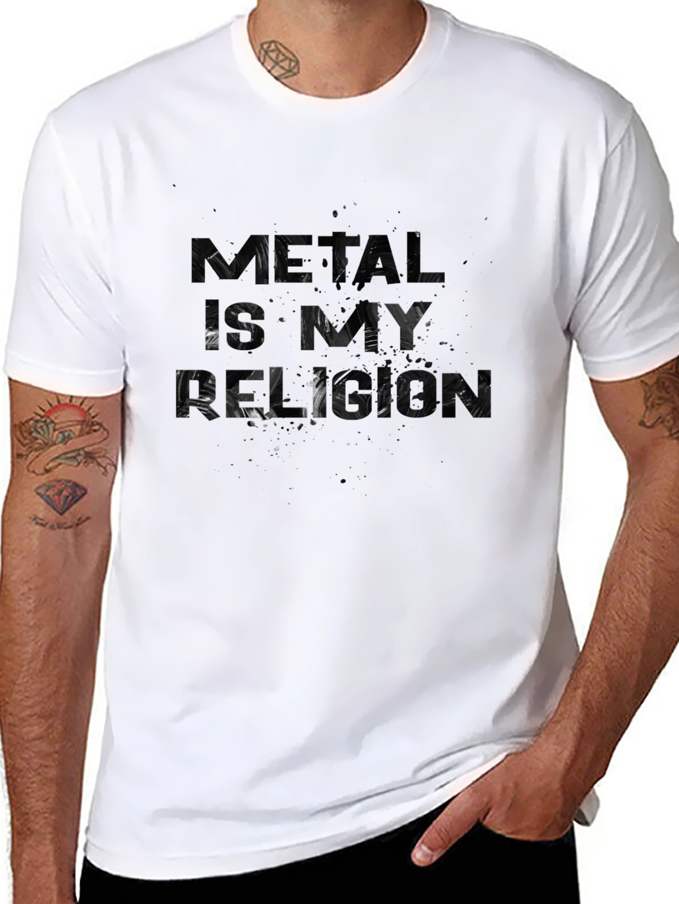 Metal Is My Religion Black Graphic Tee