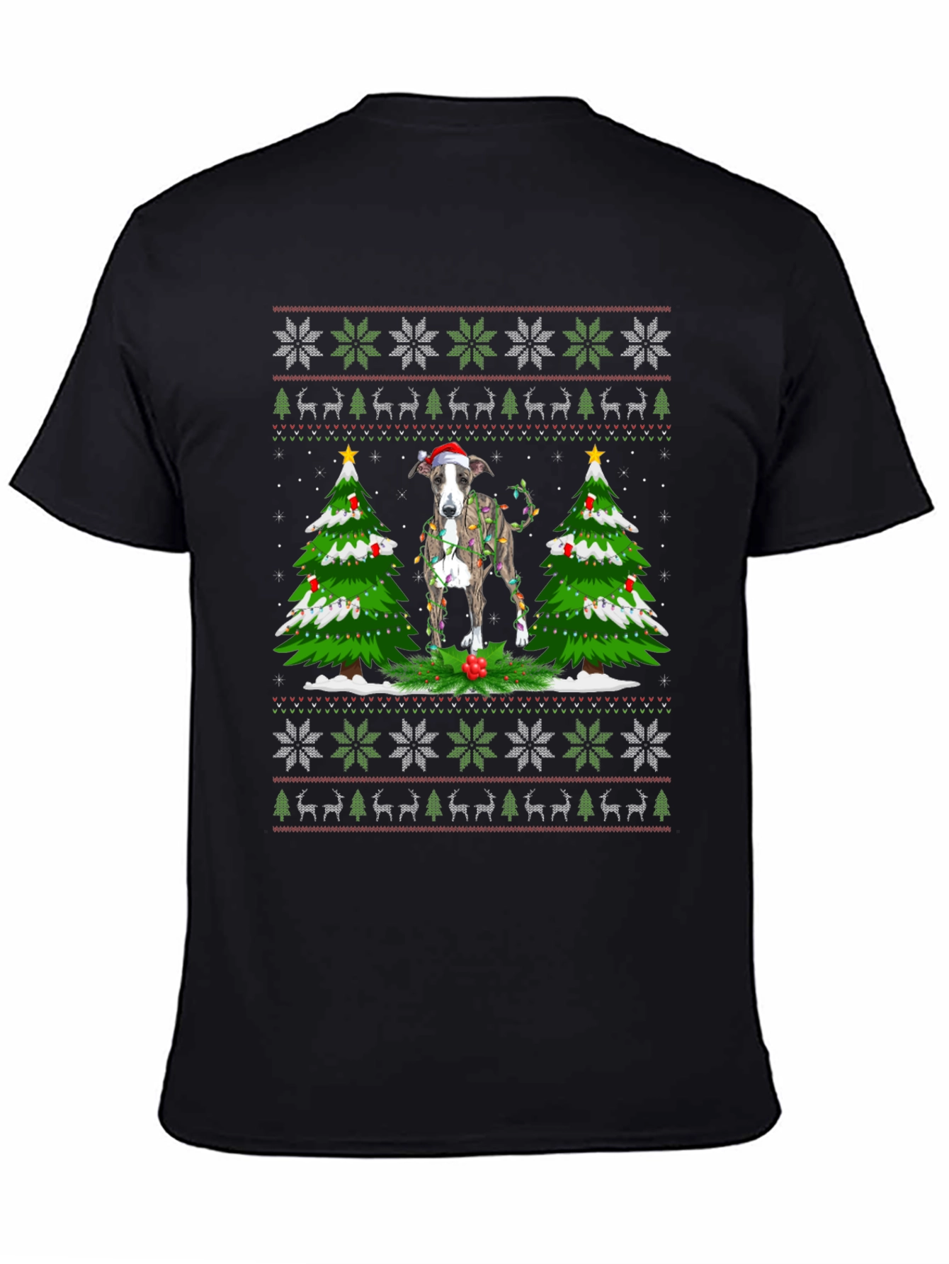 Festive Dog Christmas Sweater T-Shirt