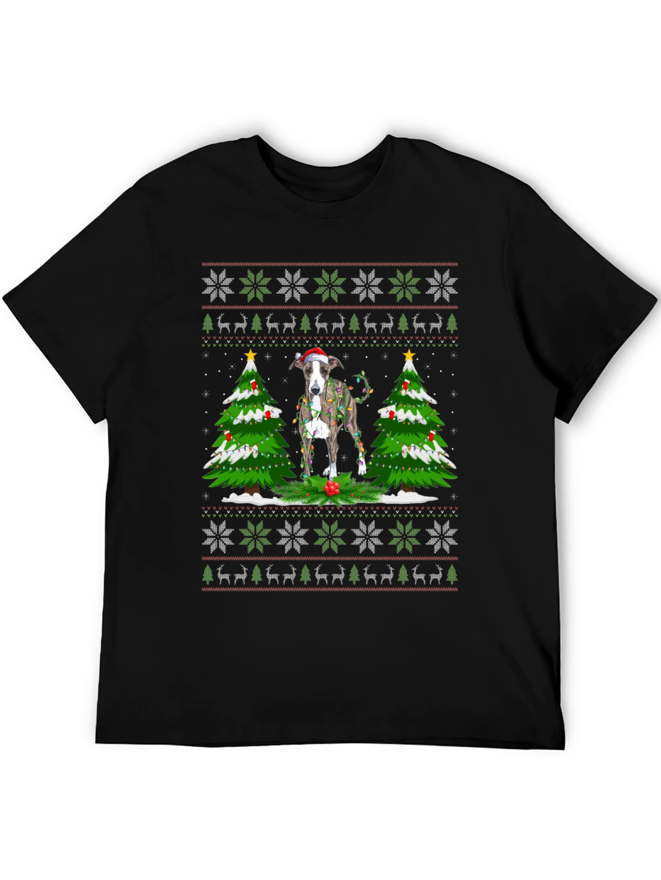 Festive Dog Christmas Sweater T-Shirt