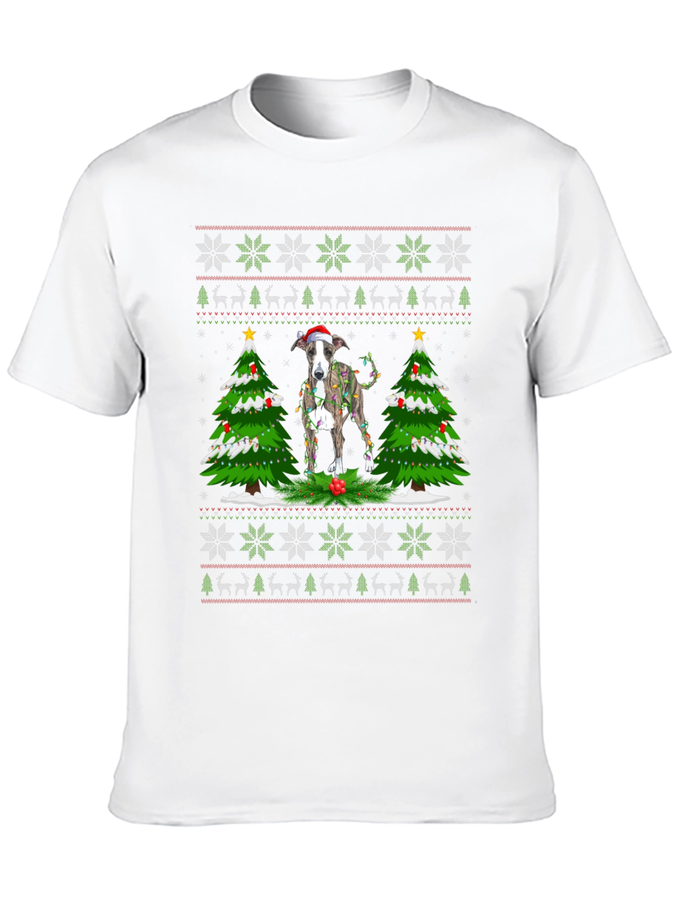 Festive Dog Christmas Sweater T-Shirt