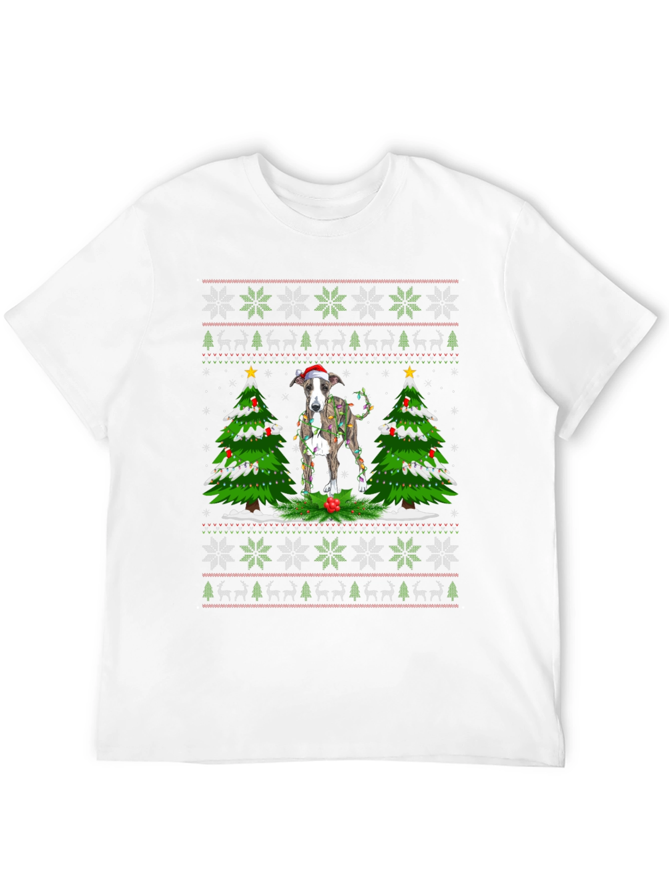 Festive Dog Christmas Sweater T-Shirt
