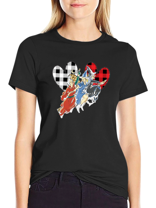 Hocus Pocus Witches Buffalo Plaid Heart Halloween T-Shirt