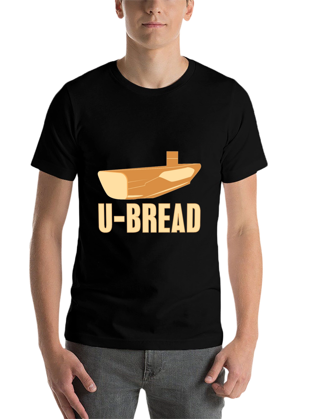 U-Bread Black T-Shirt - Novelty Food Tee