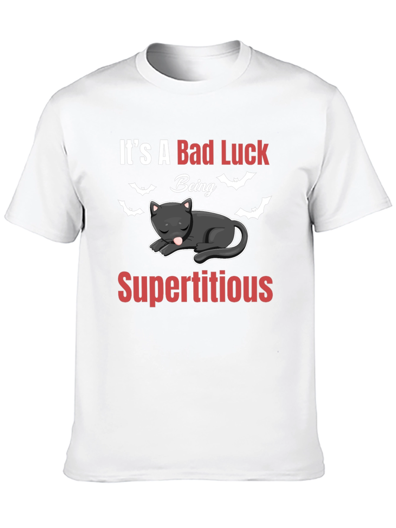 Bad Luck Superstitious Cat Graphic T-Shirt