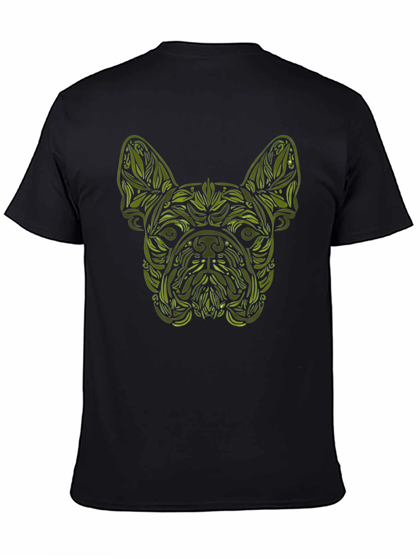Botanical Bulldog Graphic Tee - Black