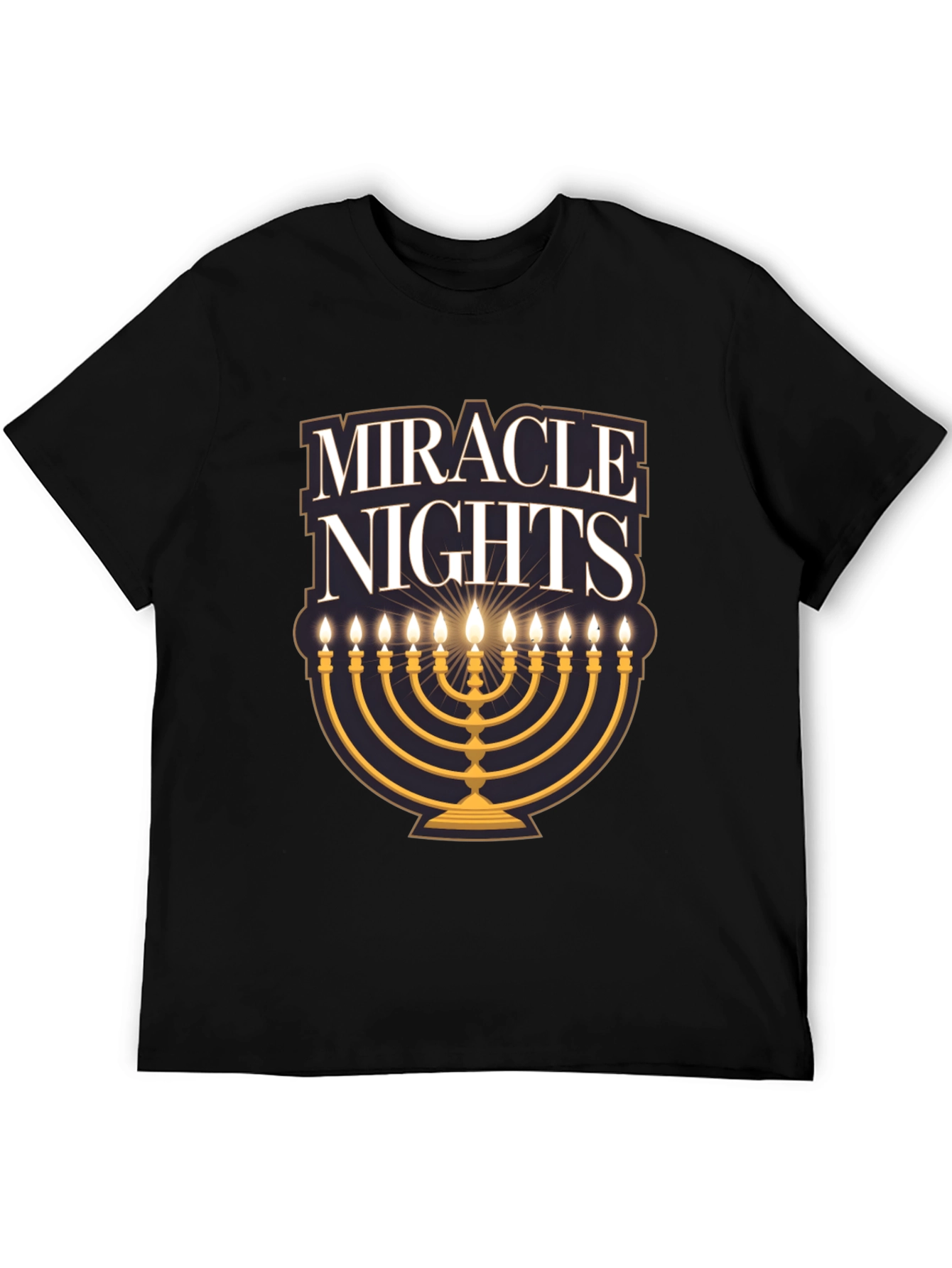 Miracle Nights Menorah T-Shirt Holiday Gift