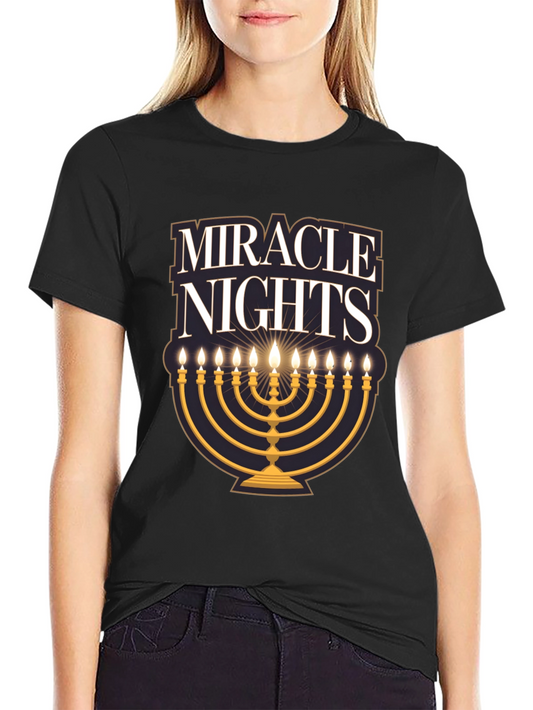 Miracle Nights Menorah T-Shirt Holiday Gift