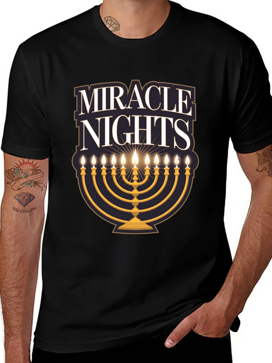 Miracle Nights Menorah T-Shirt Holiday Gift