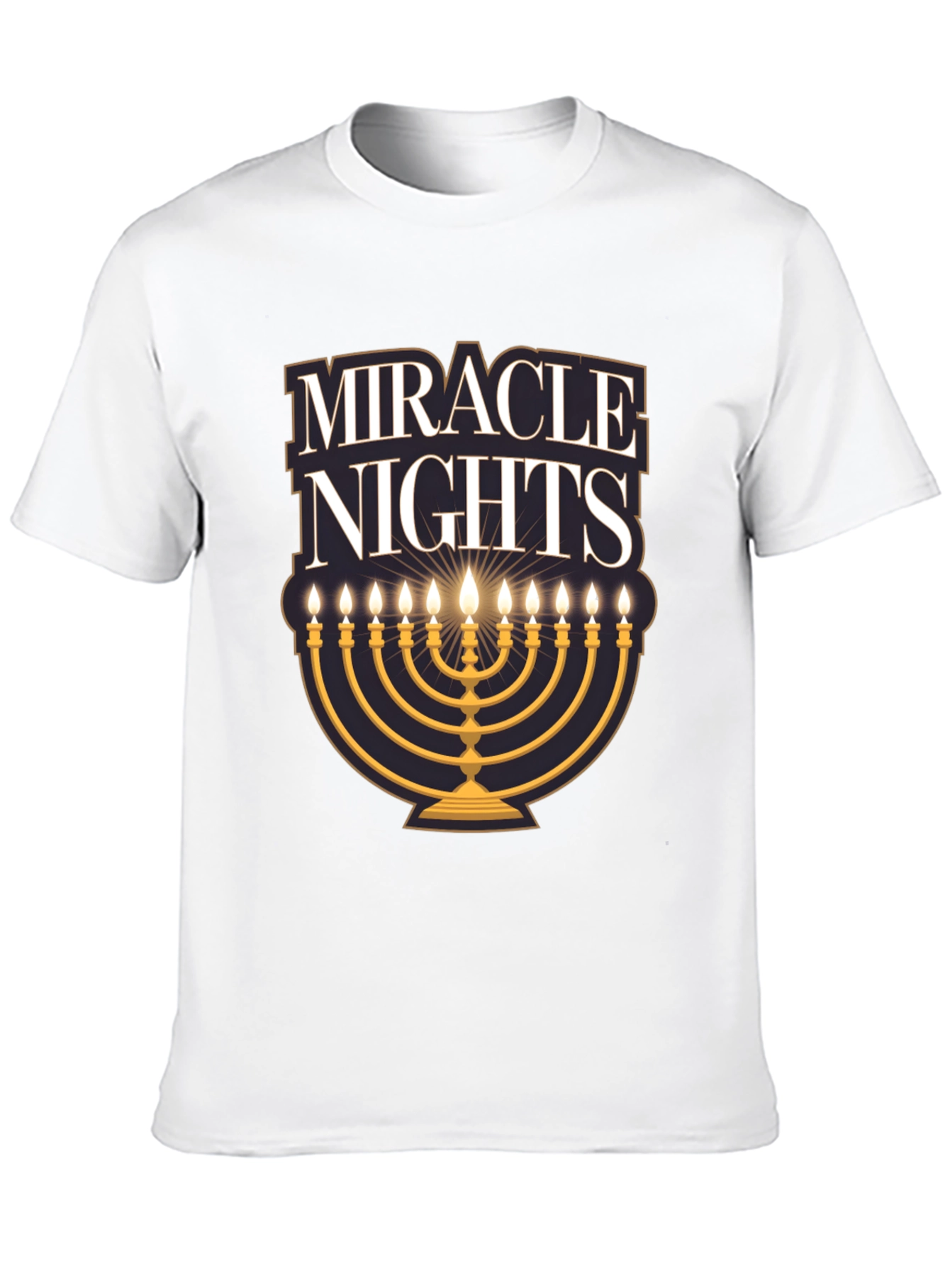 Miracle Nights Menorah T-Shirt Holiday Gift