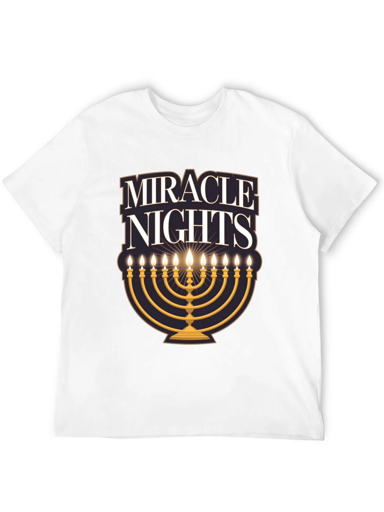Miracle Nights Menorah T-Shirt Holiday Gift