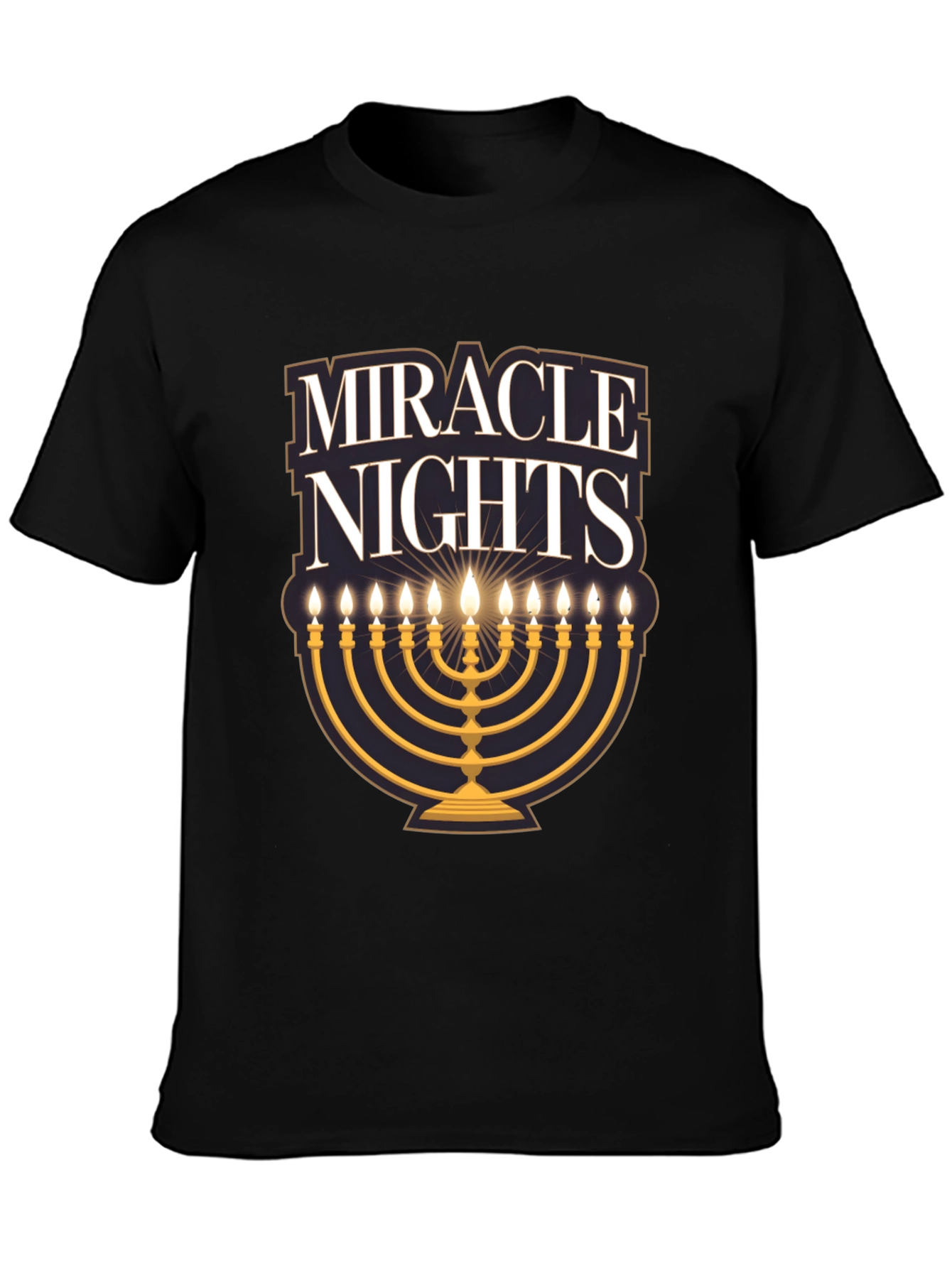 Miracle Nights Menorah T-Shirt Holiday Gift